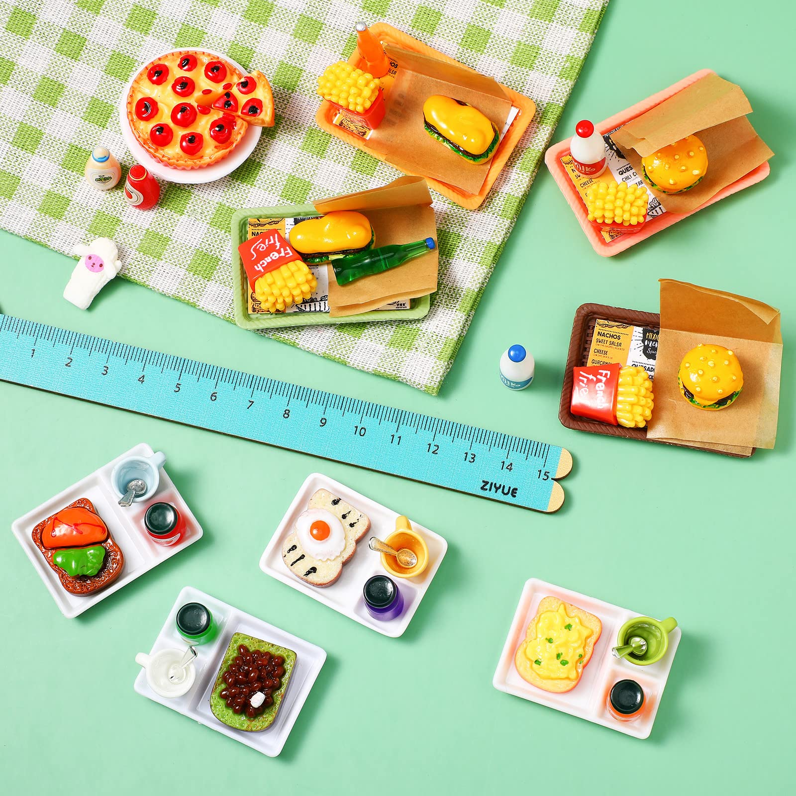 Foto 3 pulgar | Juego De Accesorios De Comida Rápida En Miniatura Dollhouse, 50 Piezas - Venta Internacional.