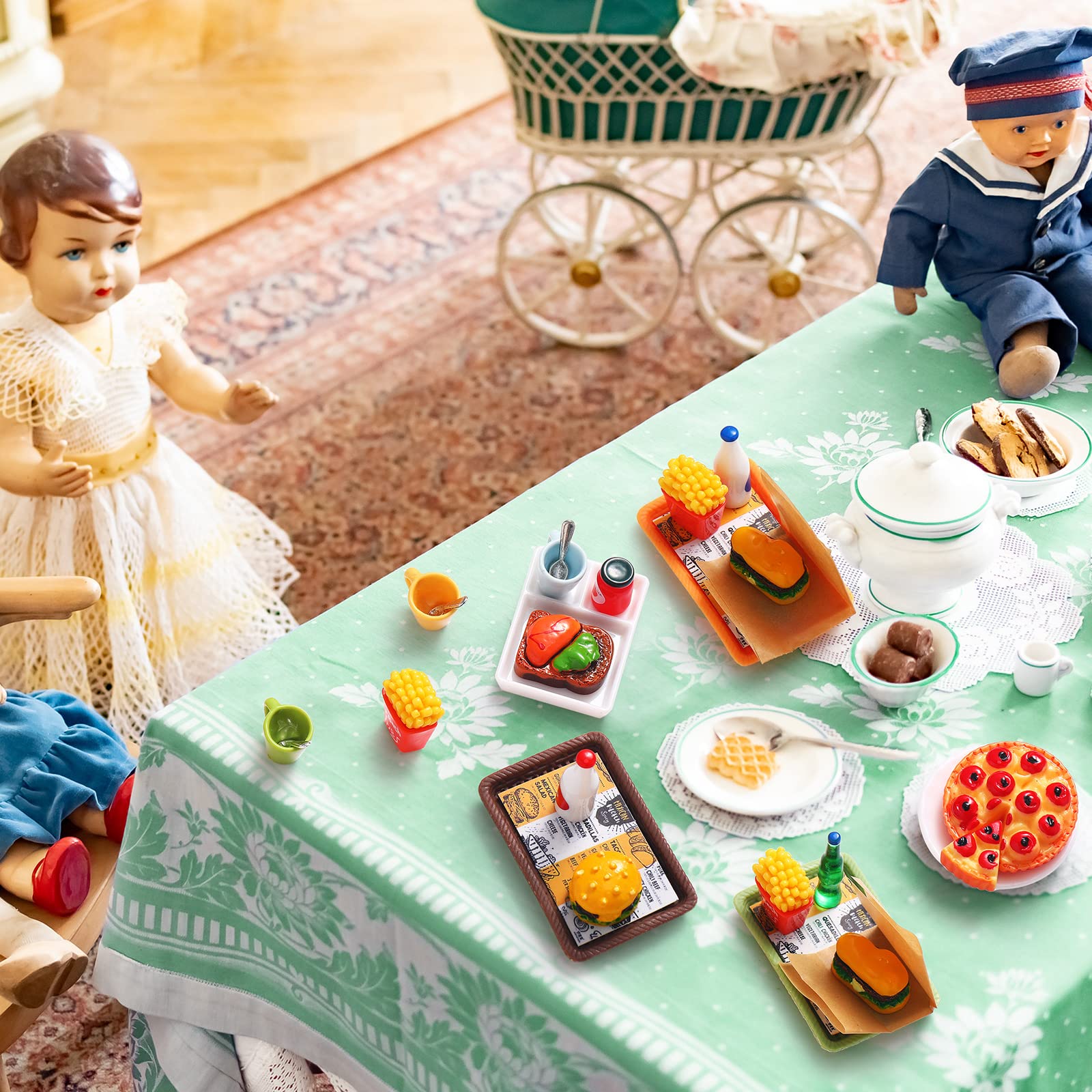 Foto 6 pulgar | Juego De Accesorios De Comida Rápida En Miniatura Dollhouse, 50 Piezas - Venta Internacional.