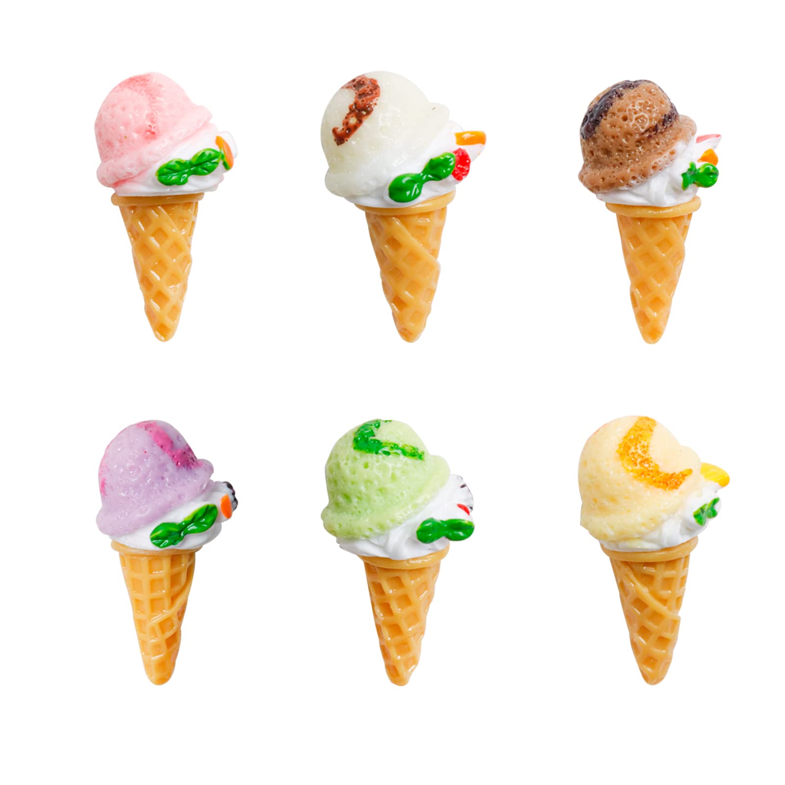 Foto 2 pulgar | Modelo Alimenticio De Simulación De Cono De Resina Hiawbon En Miniatura Para Helados - Venta Internacional.