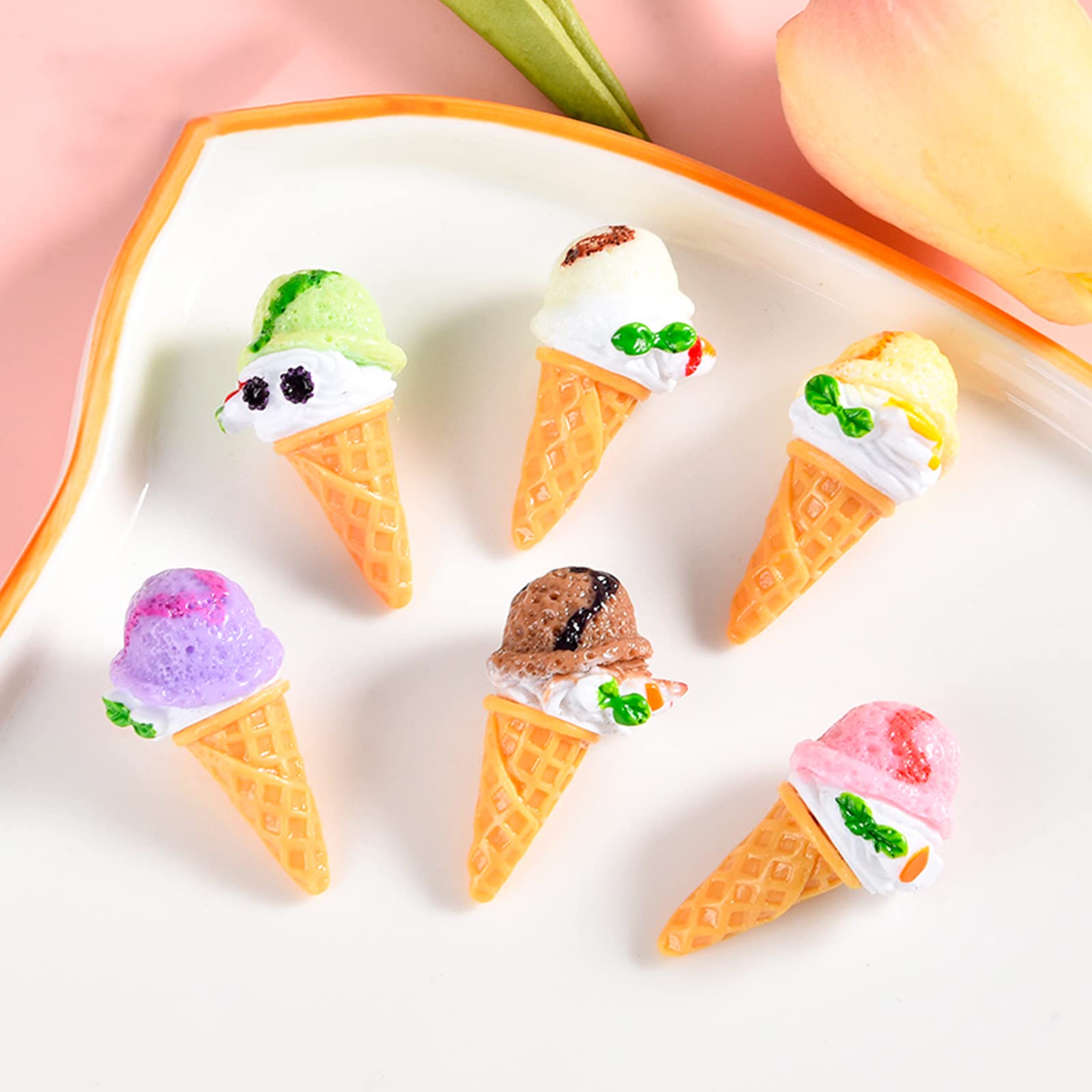 Foto 4 | Modelo Alimenticio De Simulación De Cono De Resina Hiawbon En Miniatura Para Helados - Venta Internacional.