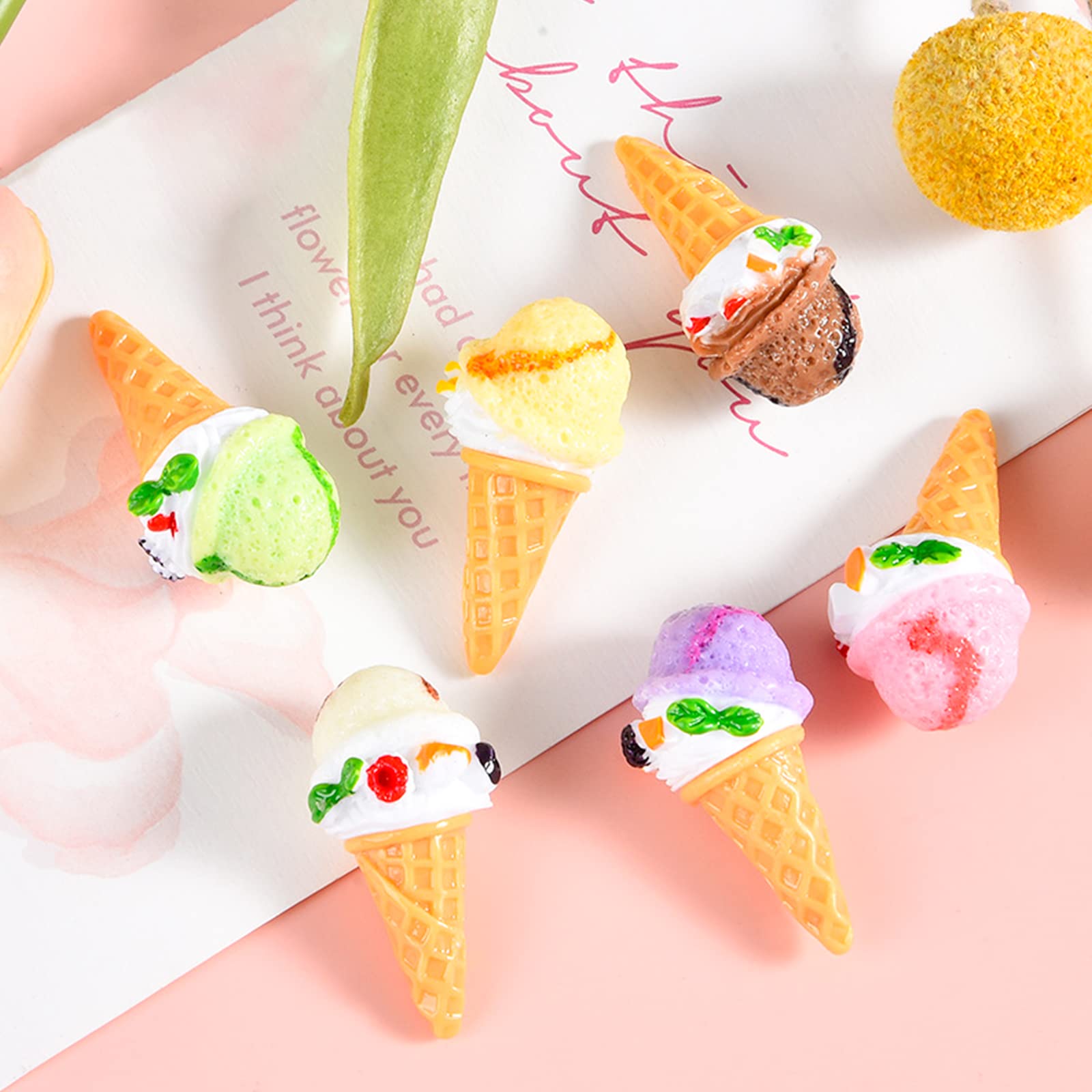Foto 6 pulgar | Modelo Alimenticio De Simulación De Cono De Resina Hiawbon En Miniatura Para Helados - Venta Internacional.