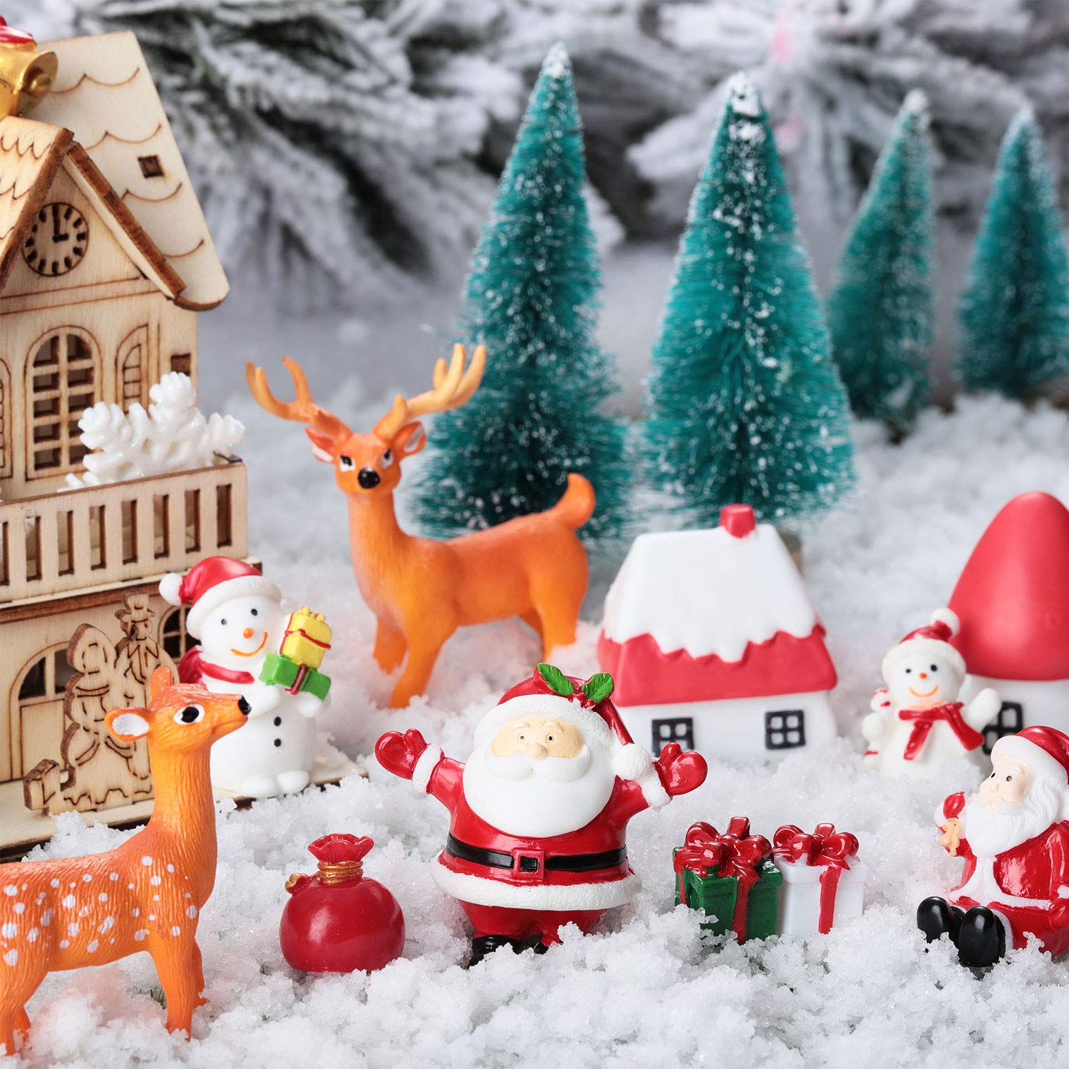 Foto 4 pulgar | Adornos Navideños En Miniatura Sumind, 41 Unidades, Con Pinos - Venta Internacional.