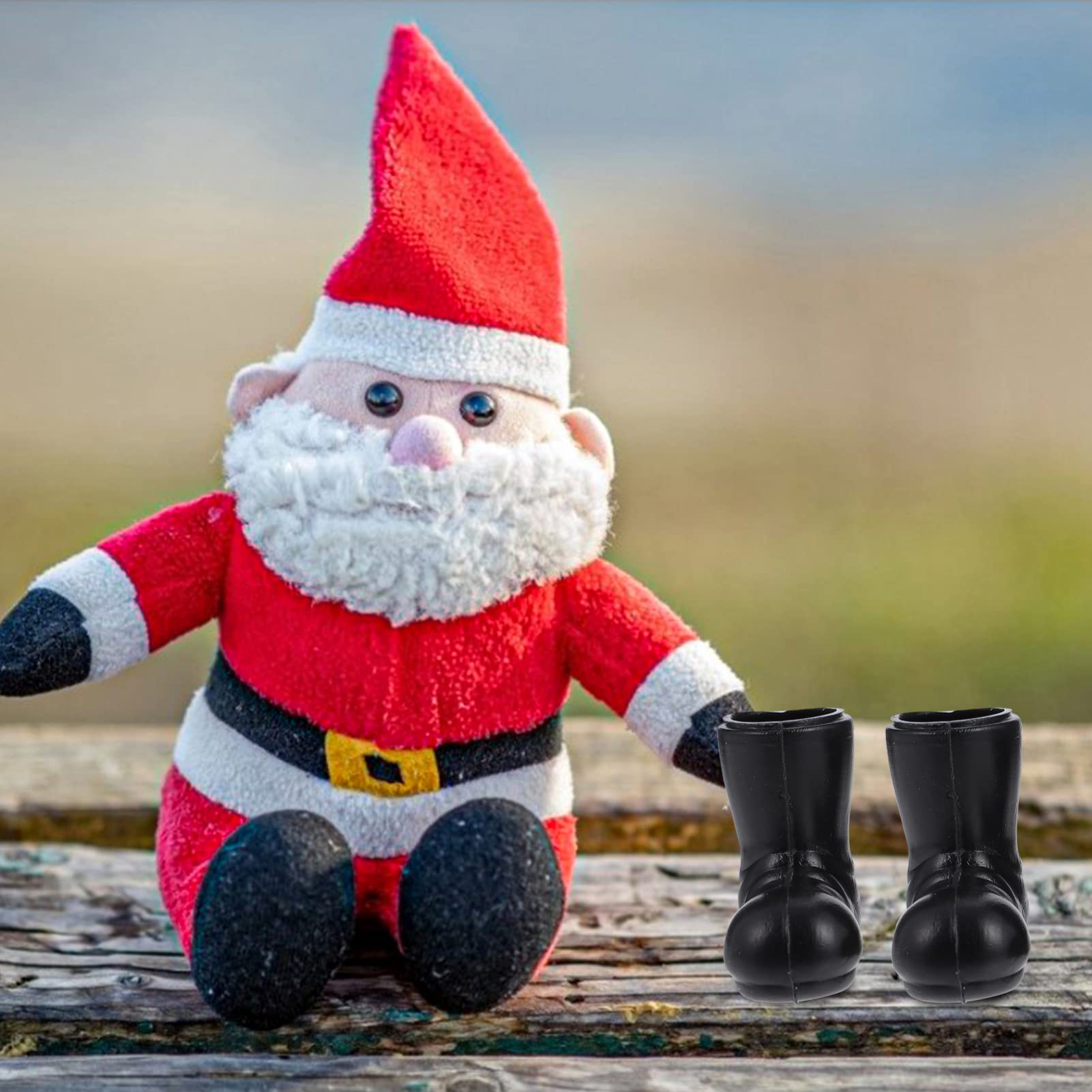 Foto 3 pulgar | Zapatos De Papá Noel En Miniatura Nuobesty Para Decoración Navideña - Venta Internacional.