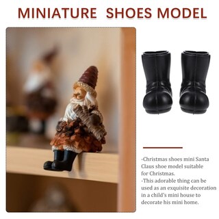Foto 5 | Zapatos De Papá Noel En Miniatura Nuobesty Para Decoración Navideña - Venta Internacional.