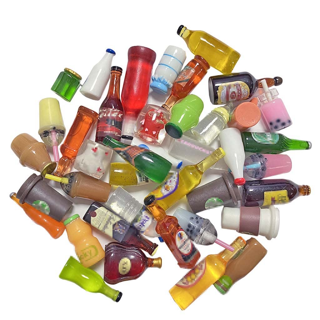 Botellas De Bebida En Miniatura Juland, 40 Unidades, Decoración De Casa De Muñecas - Venta Internacional.