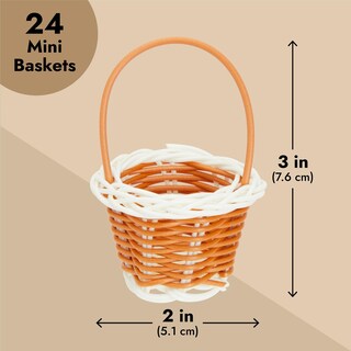 Foto 4 | Minicestas Tejidas Juvale, Paquete De 24 Con Asas De 2 X 3 Pulgadas - Venta Internacional.