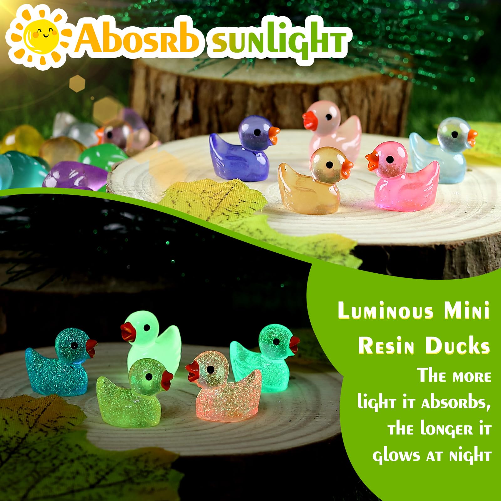 Foto 4 pulgar | Minipatos De Resina Glisun Luminous Que Brillan En La Oscuridad, 225 Unidades - Venta Internacional.