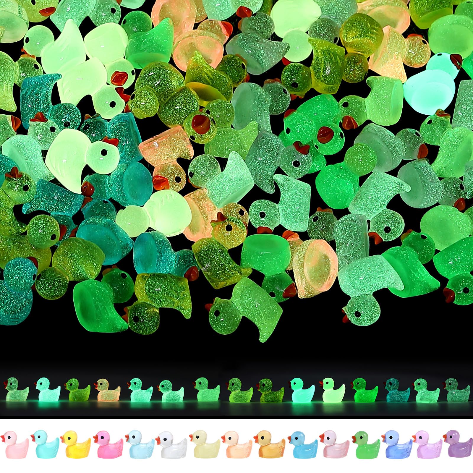 Foto 6 pulgar | Minipatos De Resina Glisun Luminous Que Brillan En La Oscuridad, 225 Unidades - Venta Internacional.