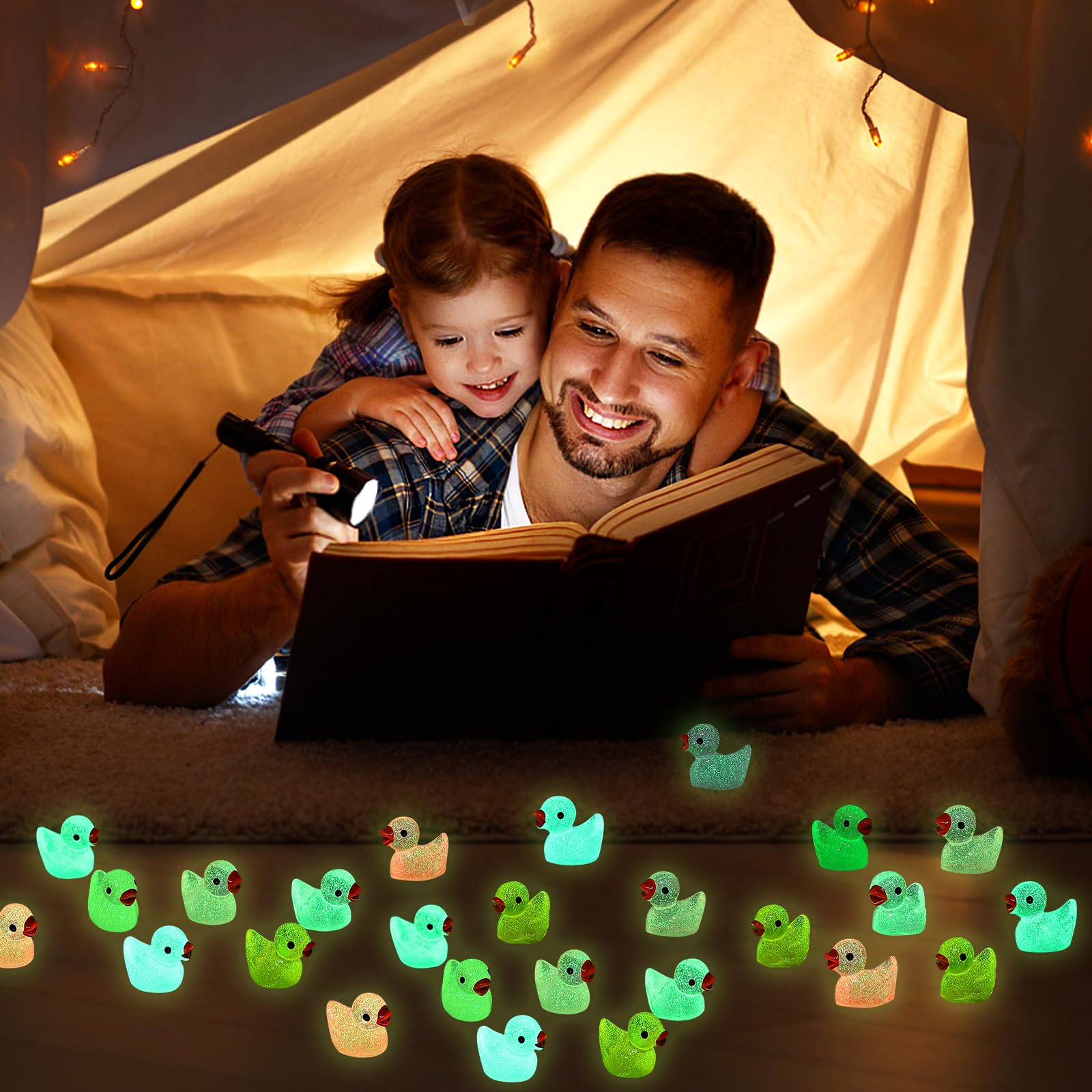 Foto 7 pulgar | Minipatos De Resina Glisun Luminous Que Brillan En La Oscuridad, 225 Unidades - Venta Internacional.
