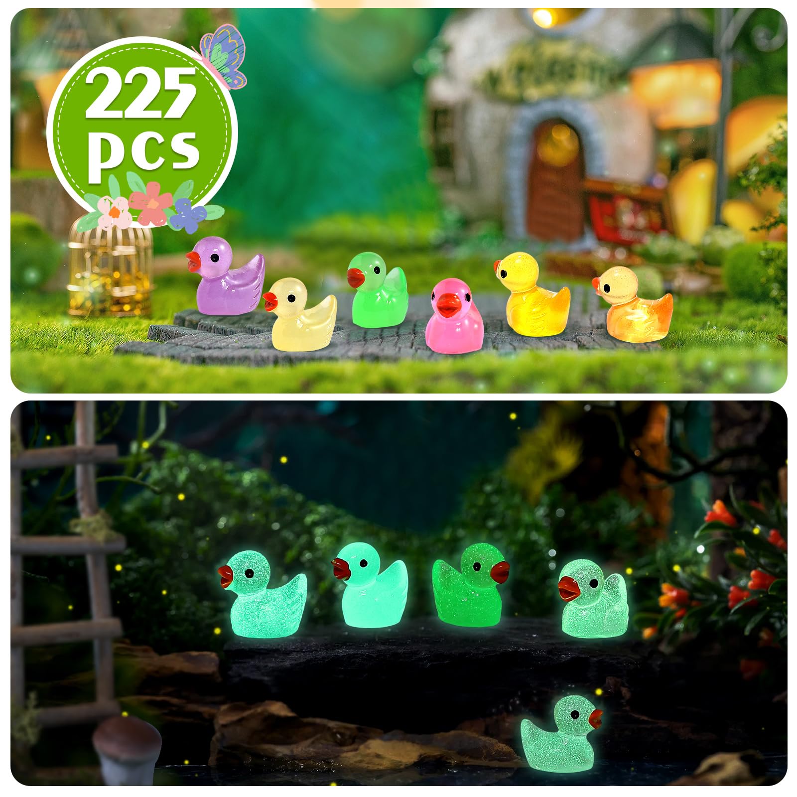 Foto 7 | Minipatos De Resina Glisun Luminous Que Brillan En La Oscuridad, 225 Unidades - Venta Internacional.