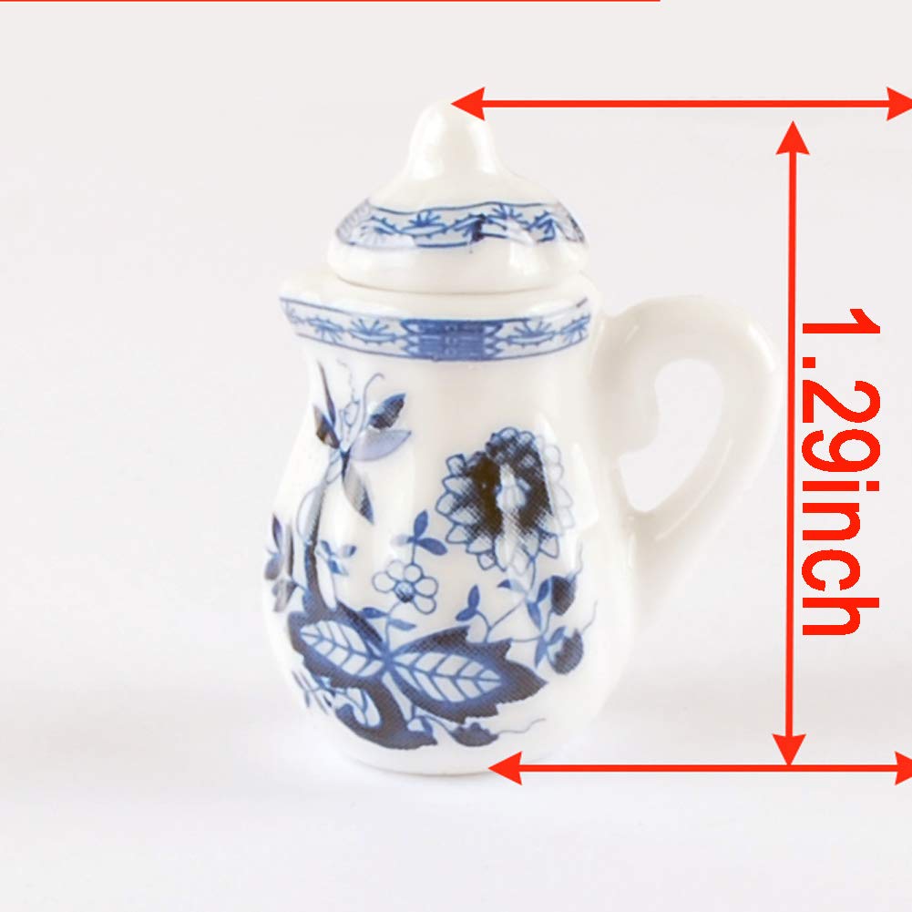 Foto 5 pulgar | Juego de Tazas de Té Baenrcy para Decoración de Casas de Muñecas de Cerámica A Escala 1:12 - Venta Internacional