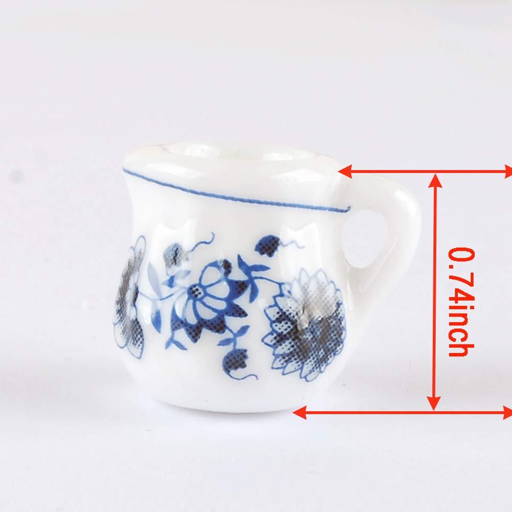 Foto 7 pulgar | Juego de Tazas de Té Baenrcy para Decoración de Casas de Muñecas de Cerámica A Escala 1:12 - Venta Internacional