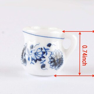 Foto 6 | Juego de Tazas de Té Baenrcy para Decoración de Casas de Muñecas de Cerámica A Escala 1:12 - Venta Internacional