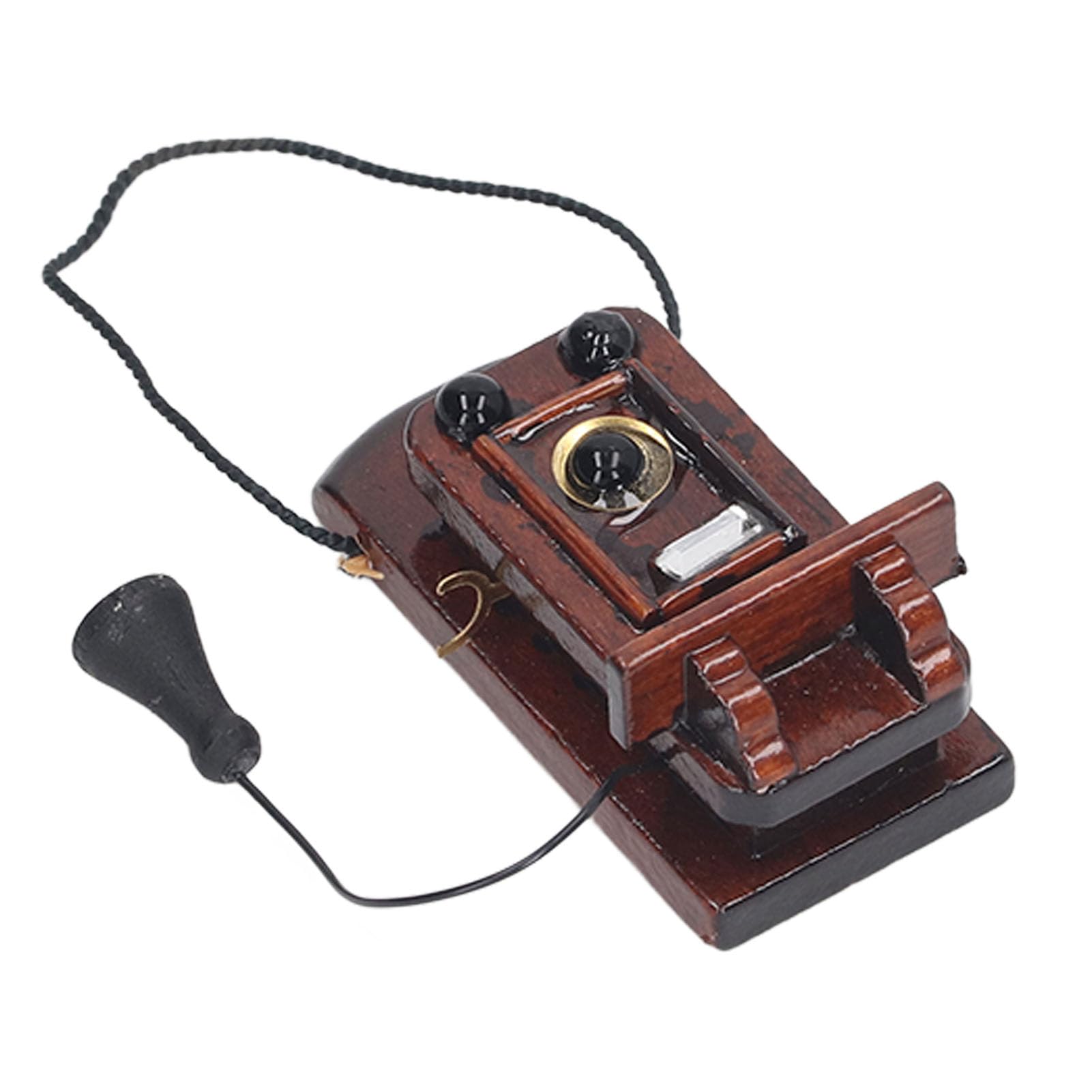 Foto 2 pulgar | Teléfono de Pared en Miniatura Vintage para Casa de Muñecas 1:12 - Venta Internacional