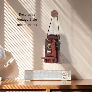 Foto 6 | Teléfono de Pared en Miniatura Vintage para Casa de Muñecas 1:12 - Venta Internacional