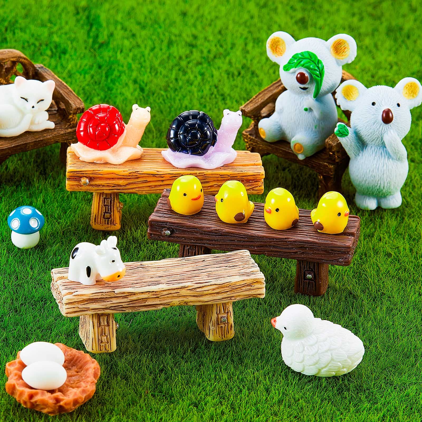 Foto 7 pulgar | Minifigurita De Panda Con Forma De Animal De Resina Para Jardín, 100 Unidades - Venta Internacional.