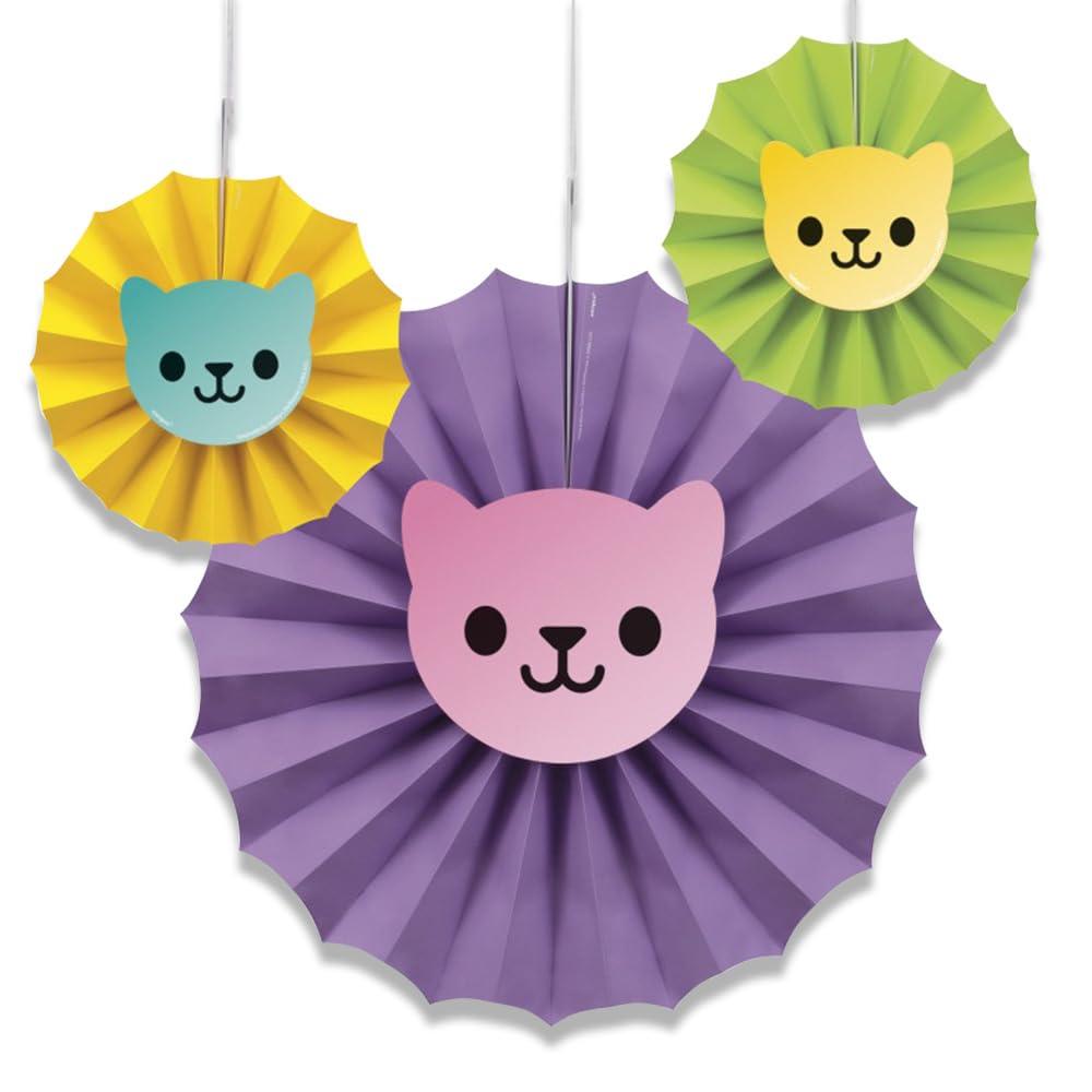 Foto 1 | Decoraciones Únicas En Forma De Abanico De Papel Para La Casa De Muñecas Gabby's (3 Unidades) - Venta Internacional.