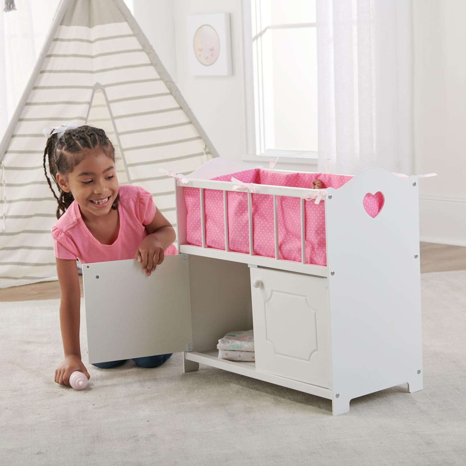 Foto 4 pulgar | Cesta Tipo Tejón Toy Doll Con Almacenamiento Para Muñecas De 22 Pulgadas - Venta Internacional.