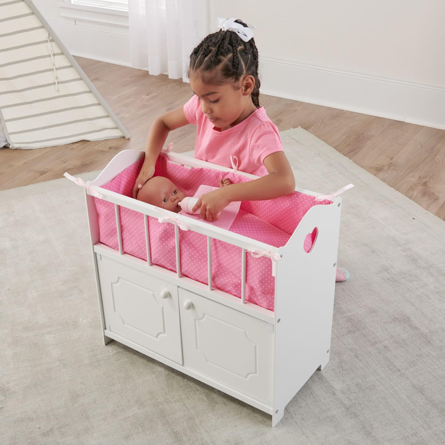 Foto 5 pulgar | Cesta Tipo Tejón Toy Doll Con Almacenamiento Para Muñecas De 22 Pulgadas - Venta Internacional.