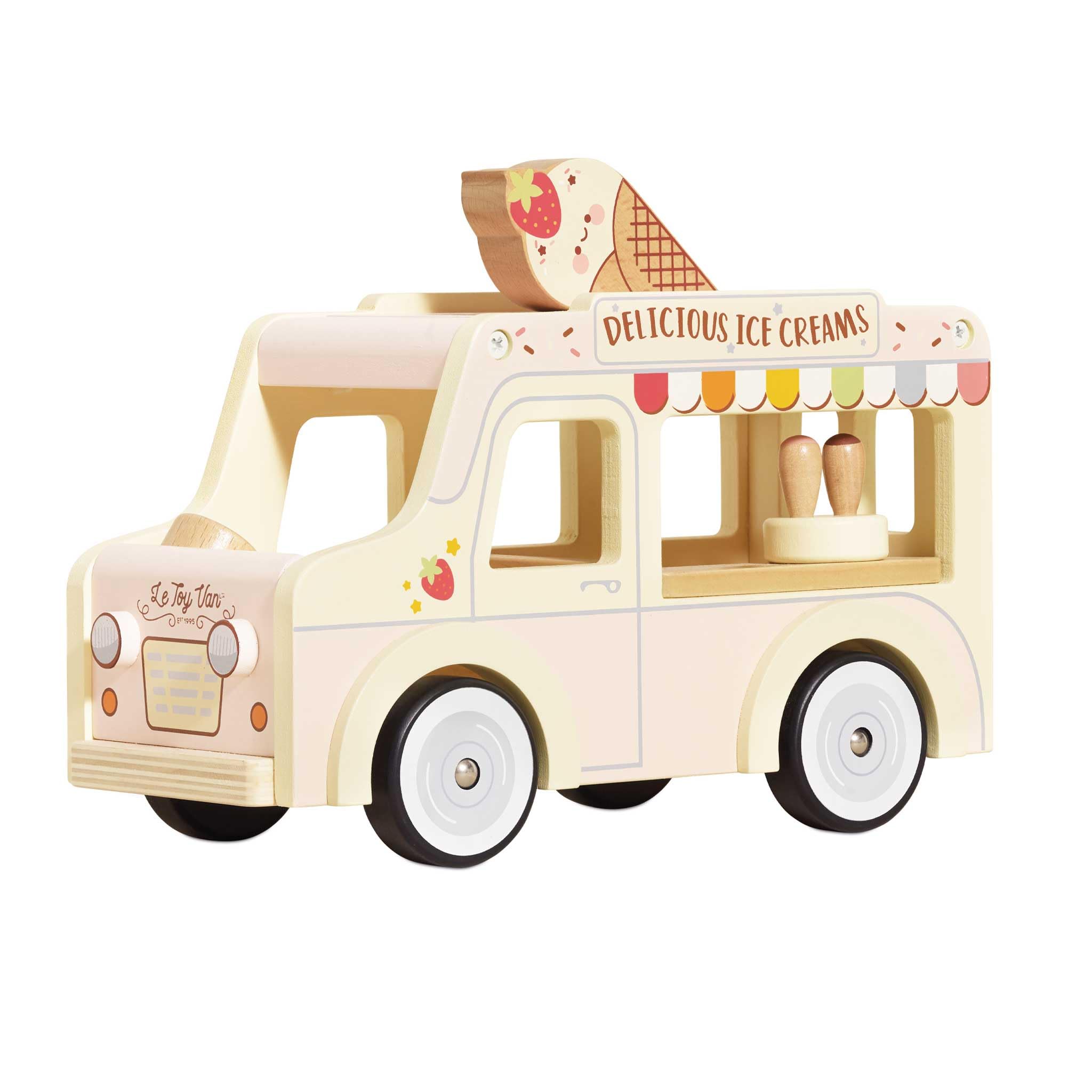Foto 2 pulgar | Set Doll House Dolly Ice Cream Van Play Le Toy Van Wood - Venta Internacional.