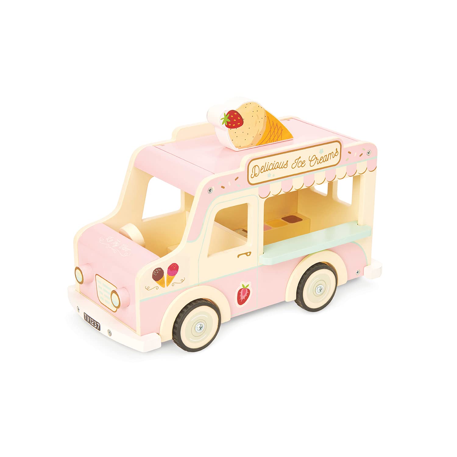 Foto 4 pulgar | Set Doll House Dolly Ice Cream Van Play Le Toy Van Wood - Venta Internacional.