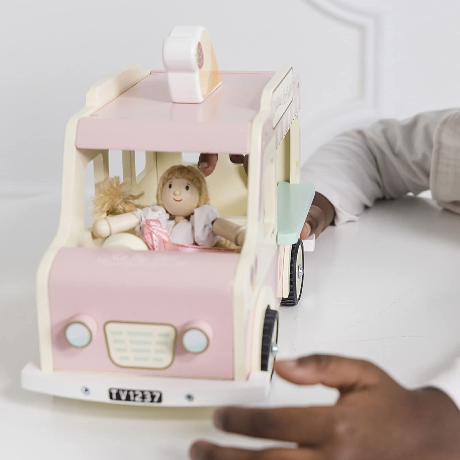 Foto 5 pulgar | Set Doll House Dolly Ice Cream Van Play Le Toy Van Wood - Venta Internacional.