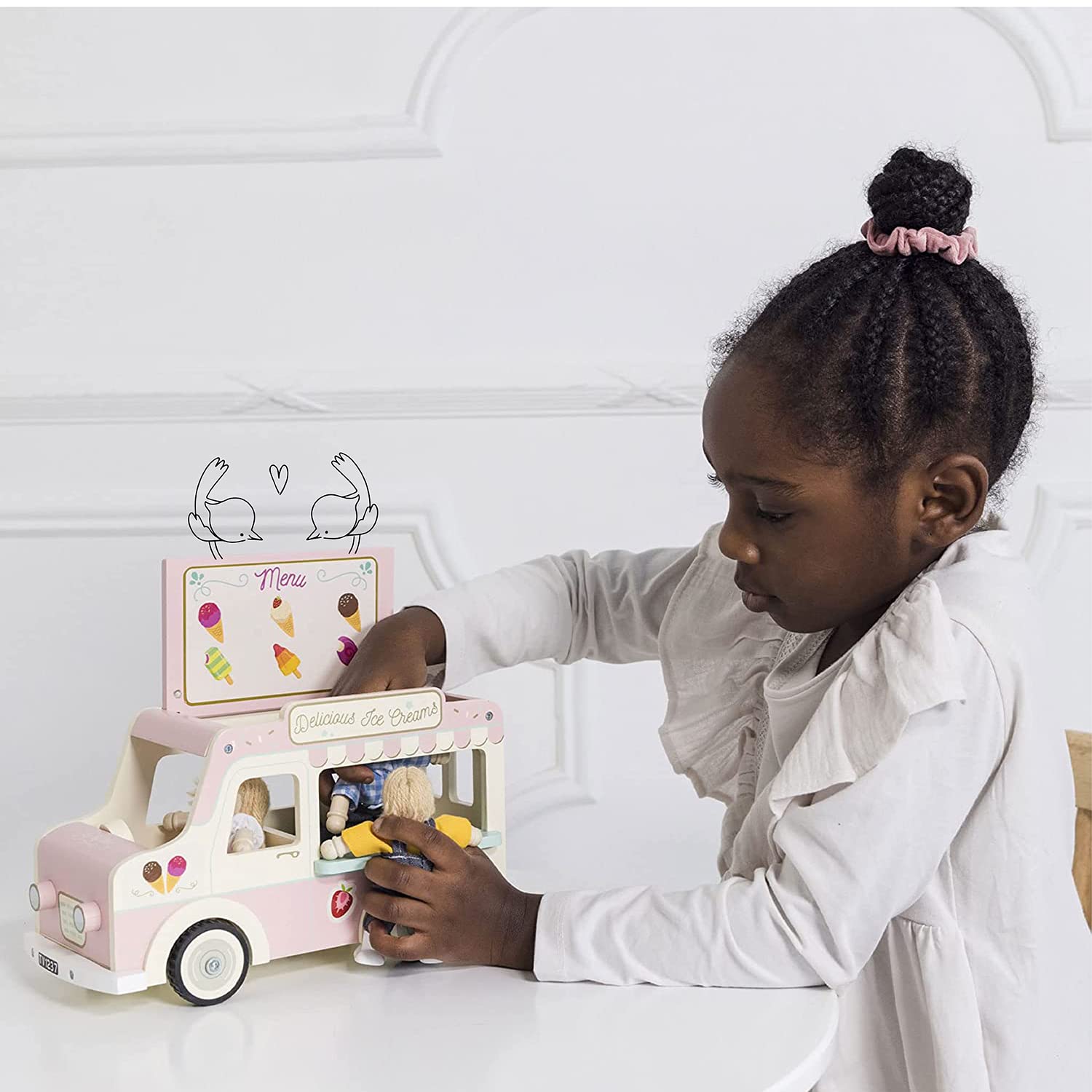 Foto 6 pulgar | Set Doll House Dolly Ice Cream Van Play Le Toy Van Wood - Venta Internacional.