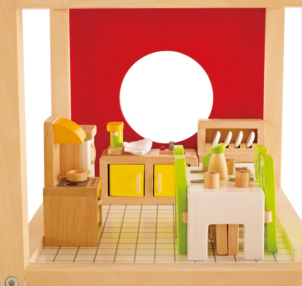 Foto 4 pulgar | Juego De Muebles De Comedor Con Forma De Casa De Muñecas, Madera, Color Verde - Venta Internacional.