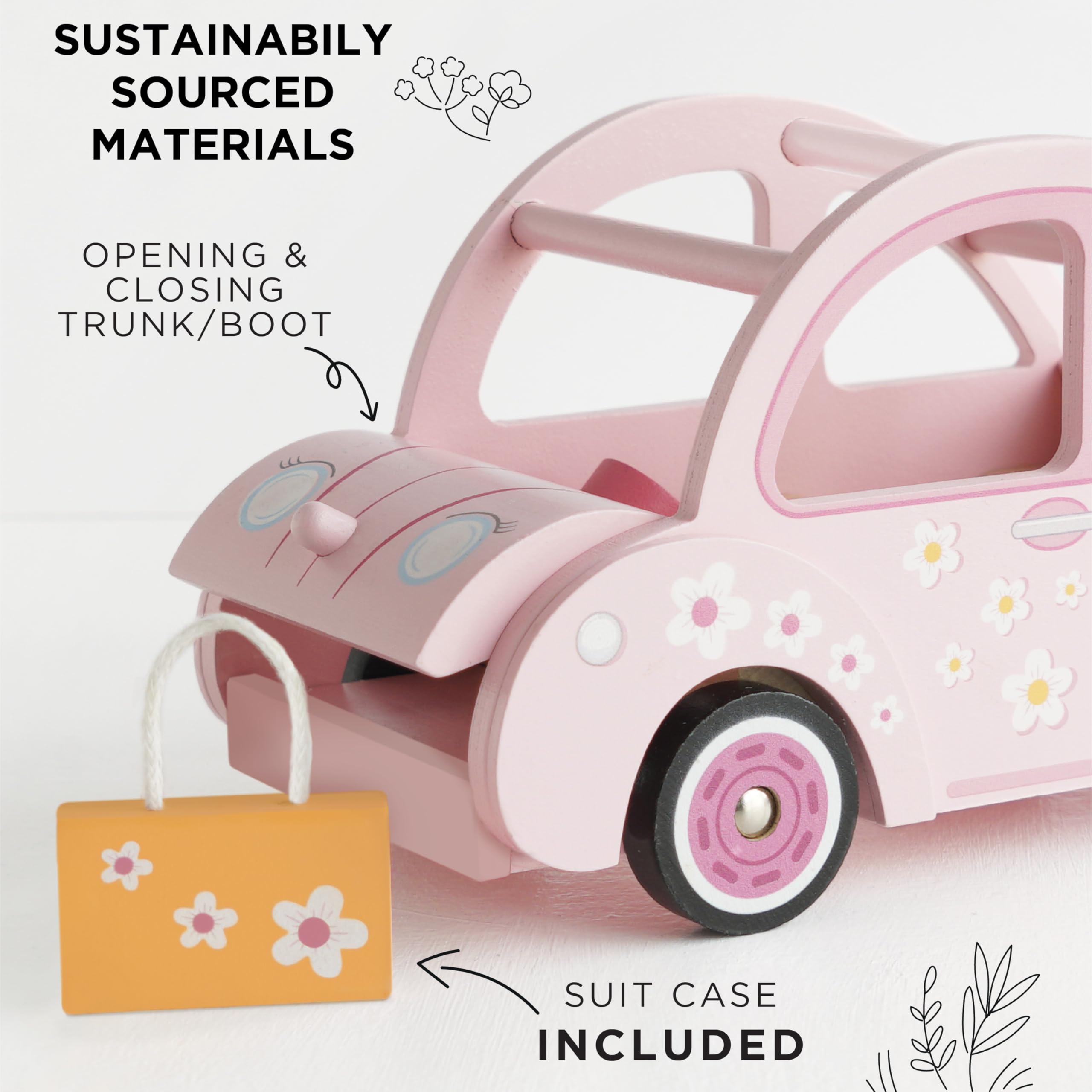 Foto 2 | Coche De Juguete Le Toy Van Daisylane Sophie's Con Accesorio De Equipaje - Venta Internacional.