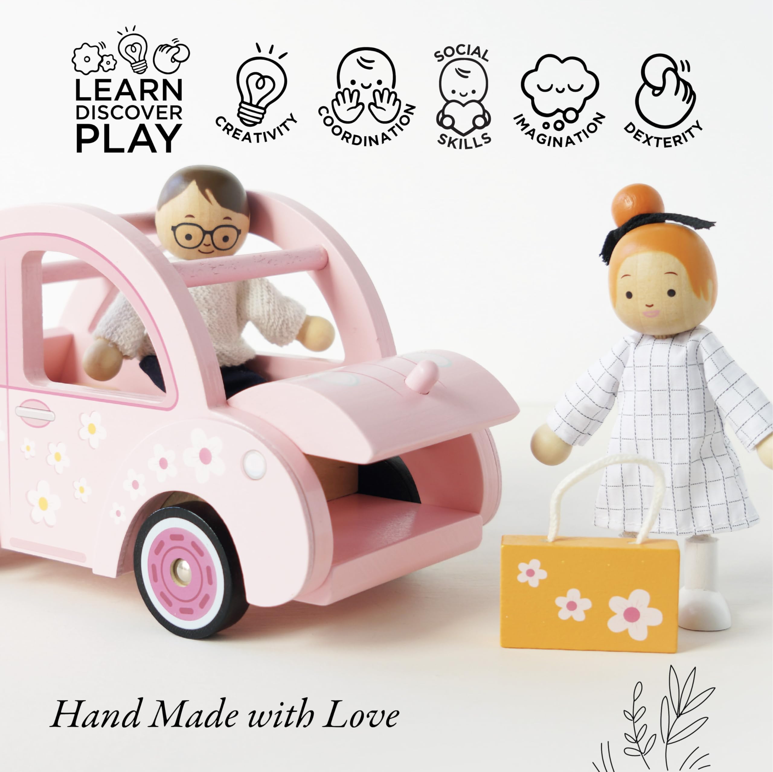 Foto 4 pulgar | Coche De Juguete Le Toy Van Daisylane Sophie's Con Accesorio De Equipaje - Venta Internacional.