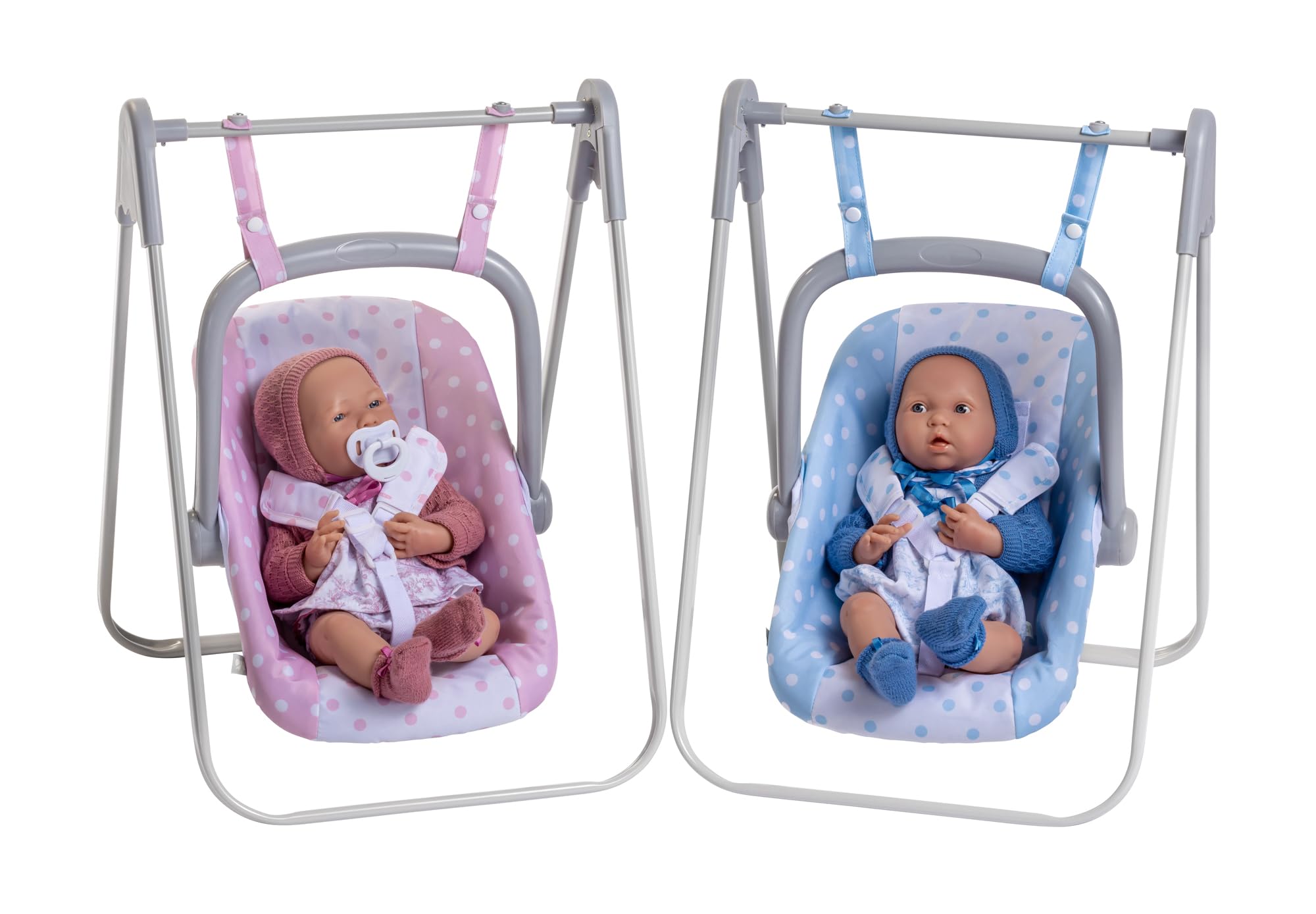 Foto 5 pulgar | Columpio Y Portabebés Portátil Para Muñecas Jc Toys, Color Azul, 2 En 1 - Venta Internacional.