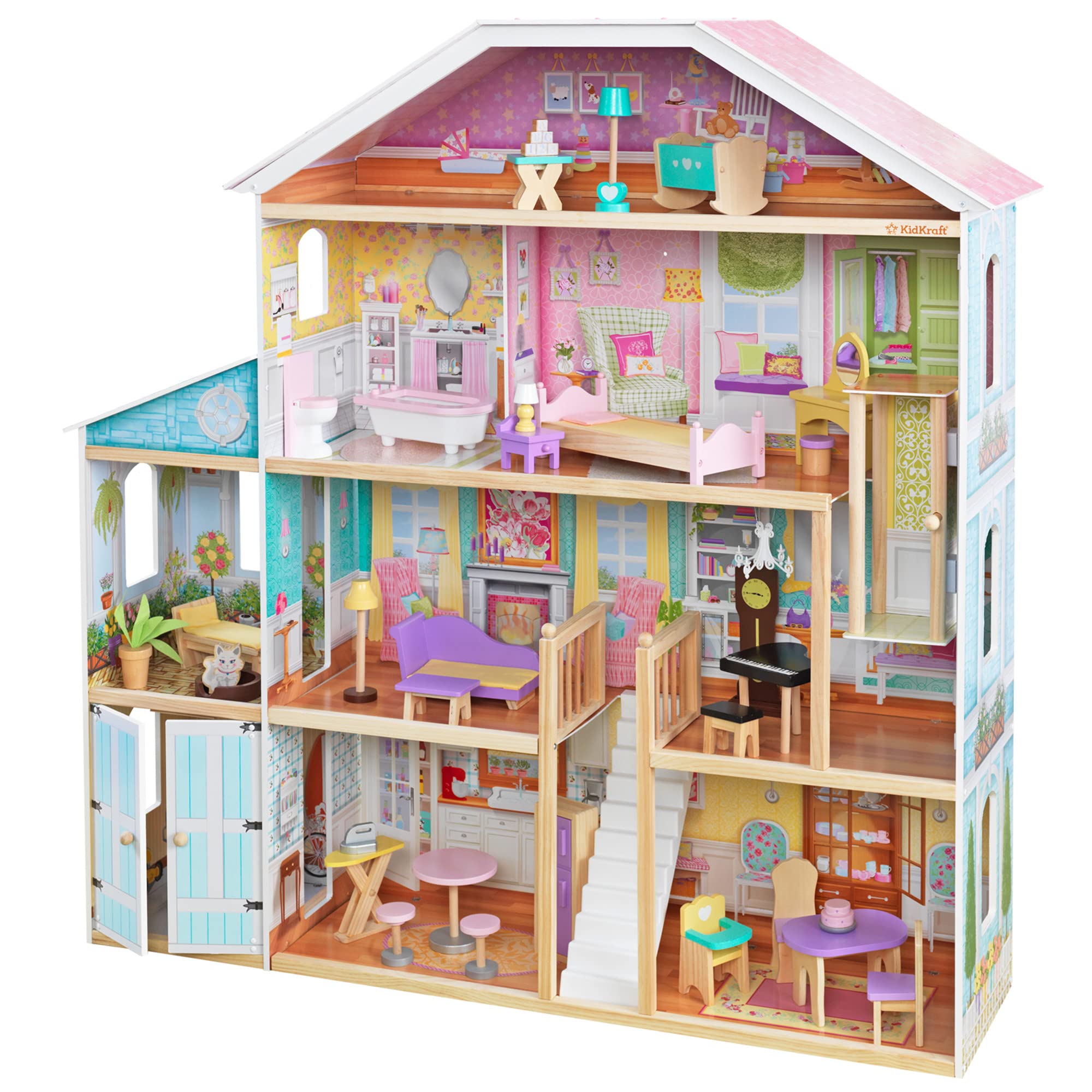 Foto 1 | Dollhouse Kidkraft Grand View Mansion Con Ascensor Desde Hace Más De 3 Años - Venta Internacional.