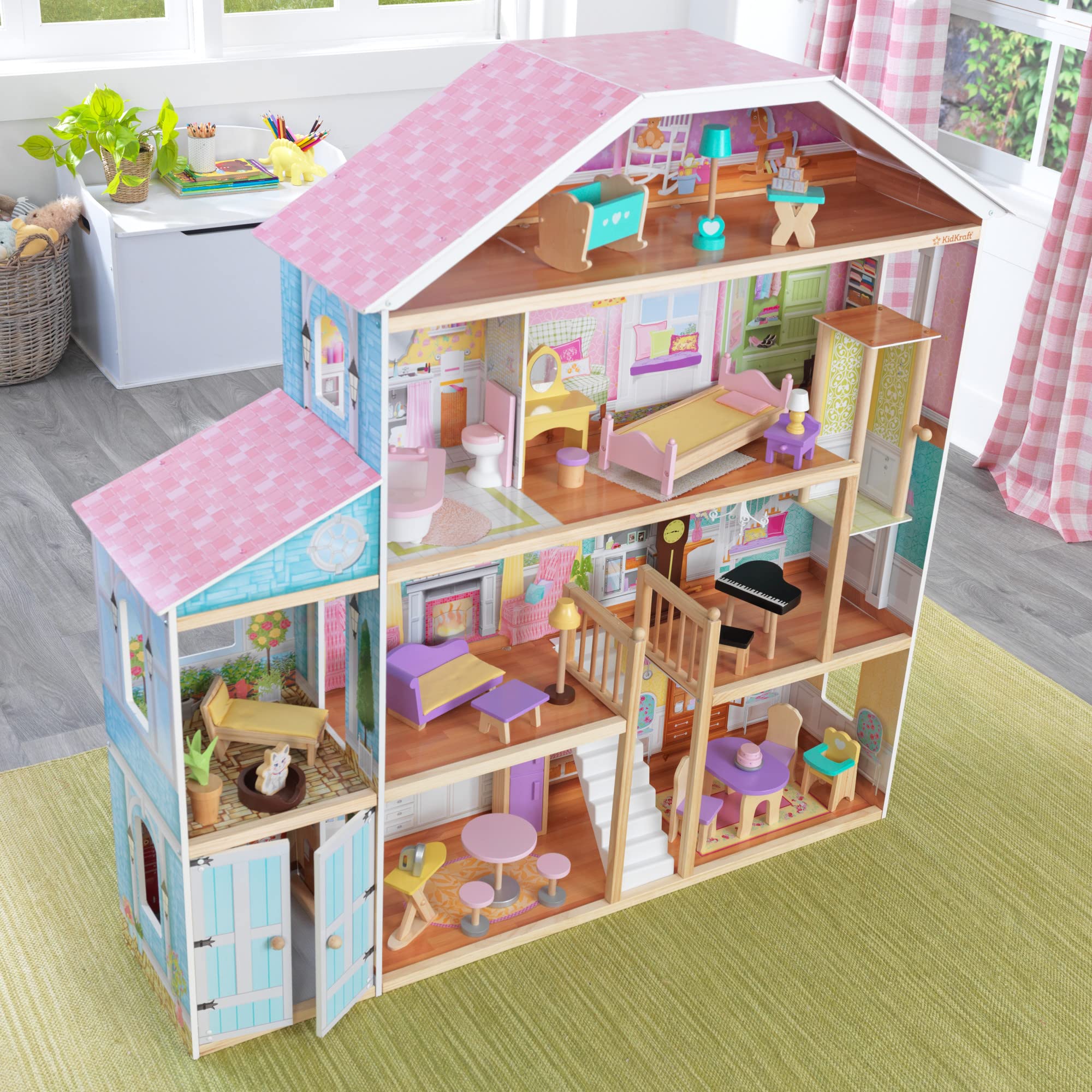 Foto 4 pulgar | Dollhouse Kidkraft Grand View Mansion Con Ascensor Desde Hace Más De 3 Años - Venta Internacional.