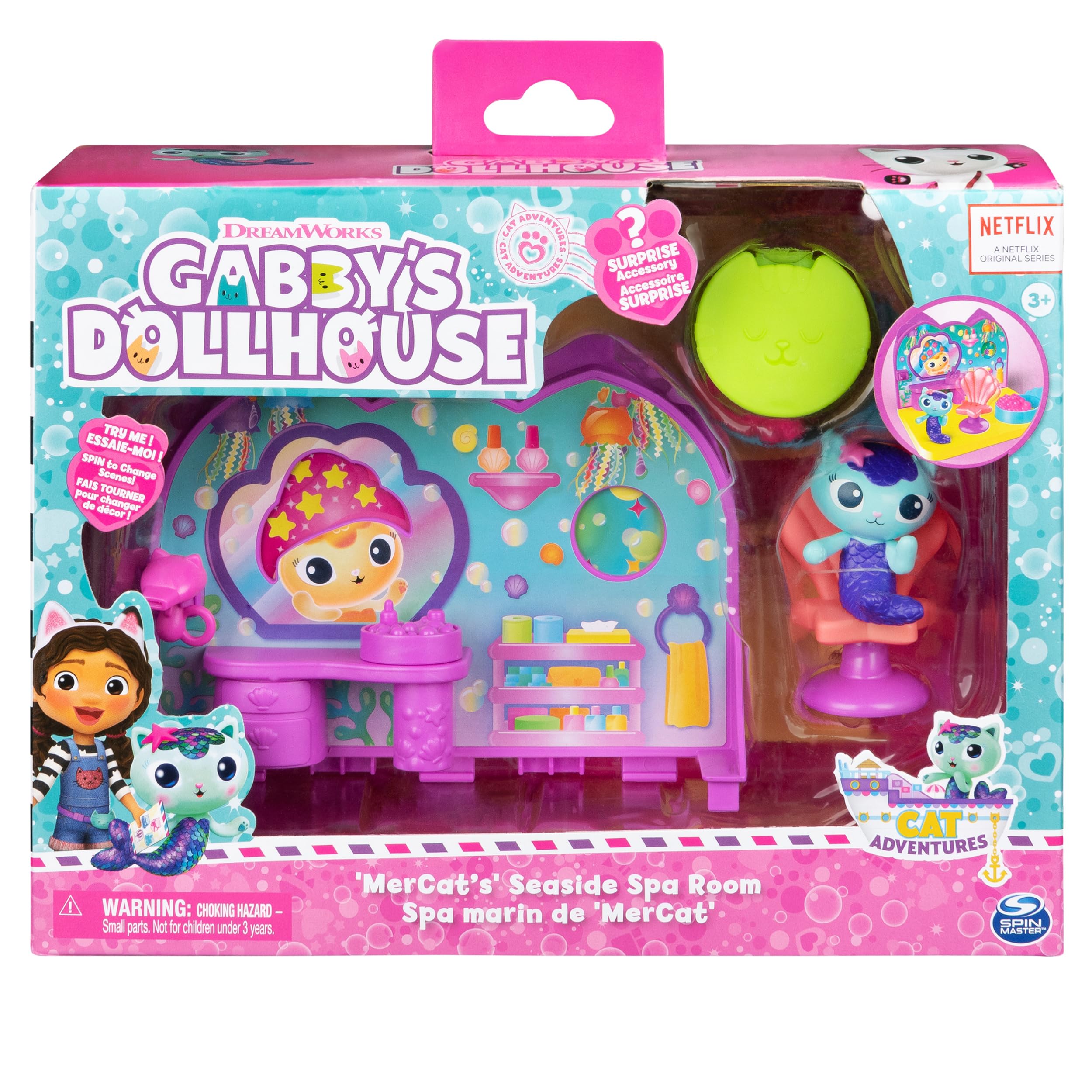 Foto 3 pulgar | Playset Gabby's Dollhouse Mercat's Spa Room Con Figura De Más De 3 Años - Venta Internacional.