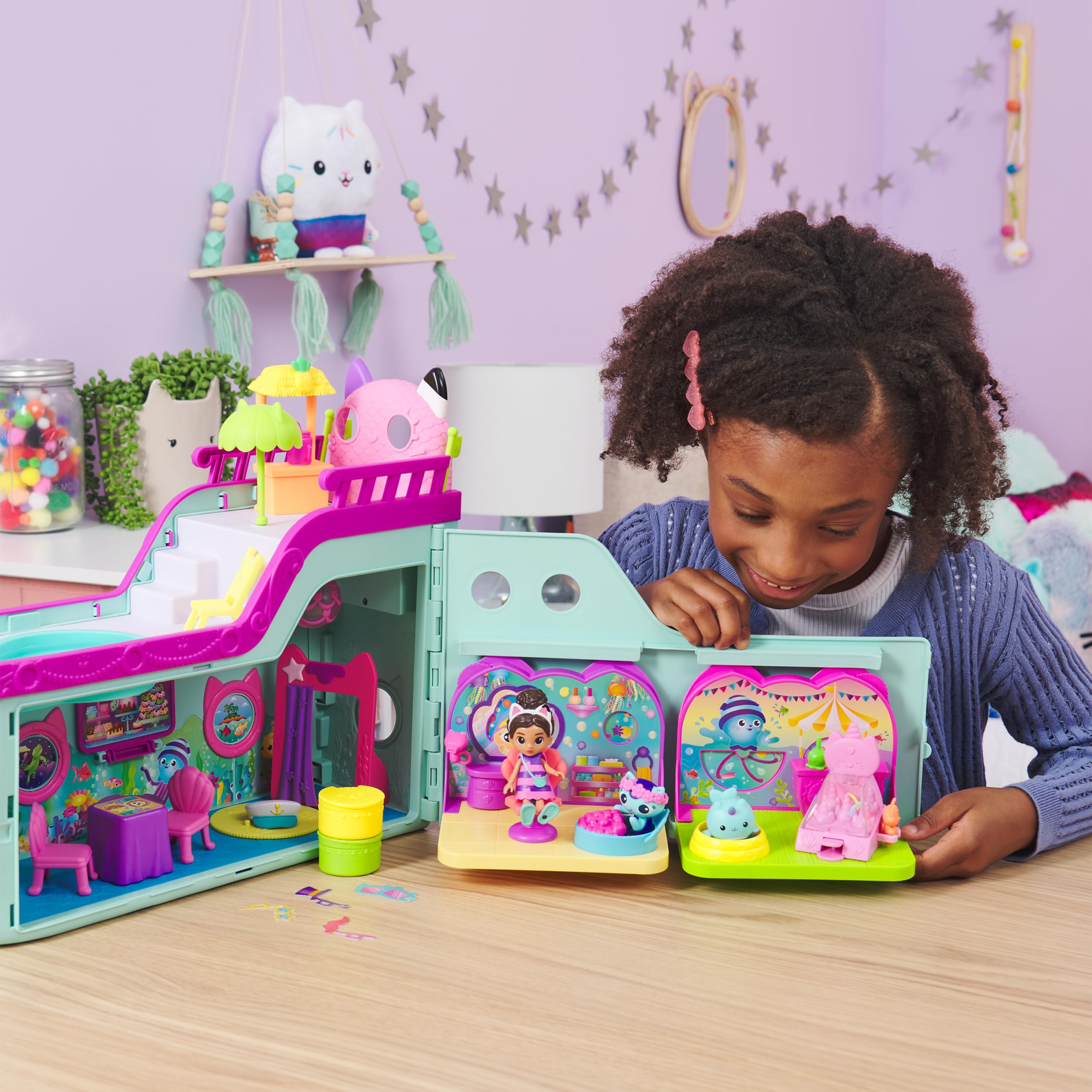 Foto 7 | Playset Gabby's Dollhouse Mercat's Spa Room Con Figura De Más De 3 Años - Venta Internacional.