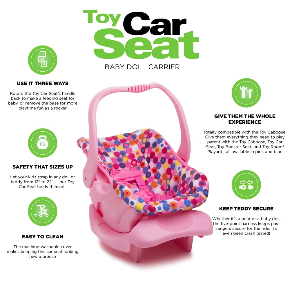 Foto 6 pulgar | Asiento De Coche De Juguete Joovy Para Portabebés Con Sistema De Cierre, Color Rosa - Venta Internacional.