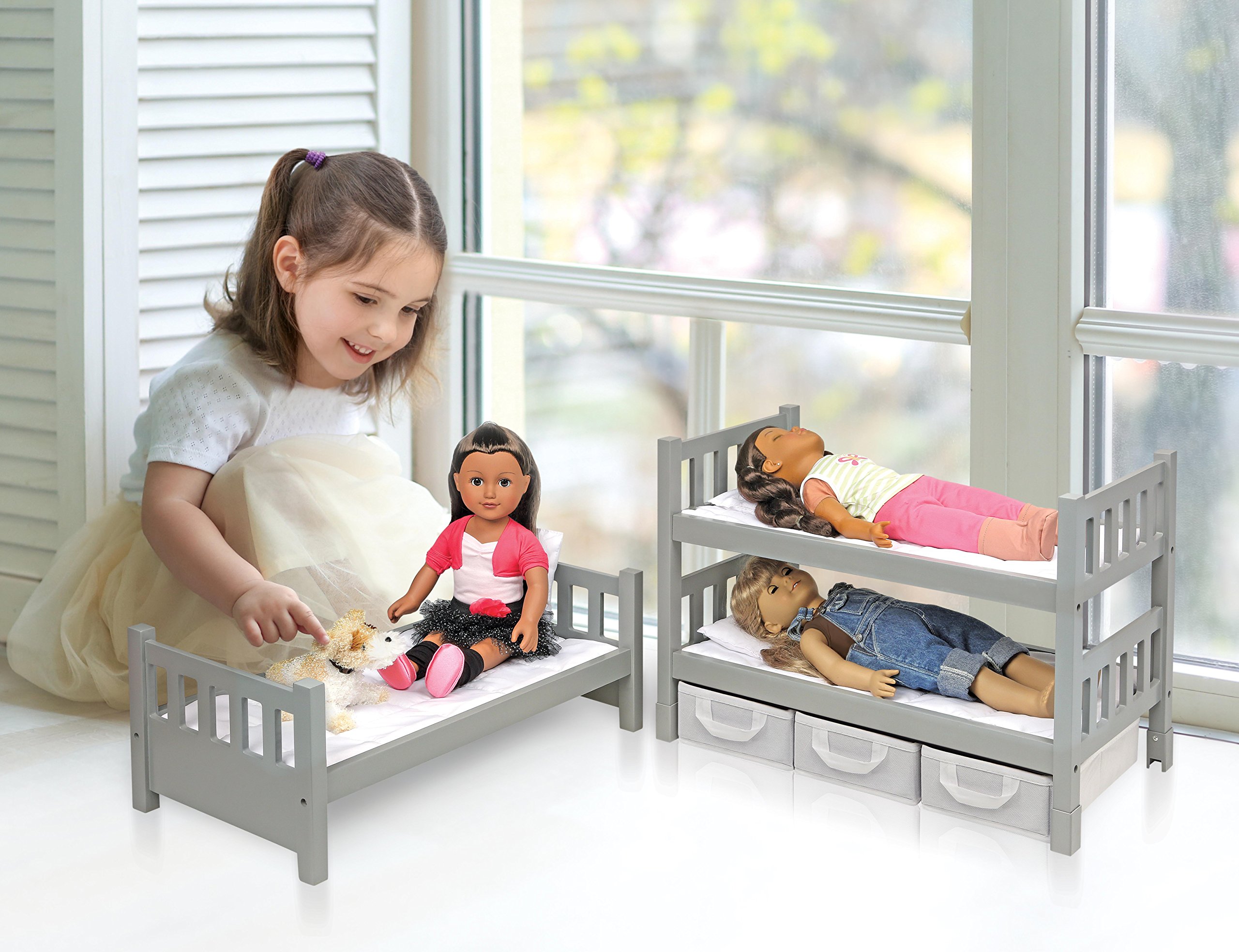 Foto 7 | Litera De Juguete Con Forma De Tejón, 1-2-3, Convertible Con Almacenamiento, Color Gris - Venta Internacional.