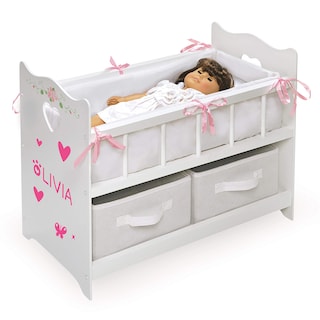 Foto 6 | Cesta De Tejón Para Muñecas, Blanca, Con Ropa De Cama, Muñecas De 20 Pulgadas - Venta Internacional.