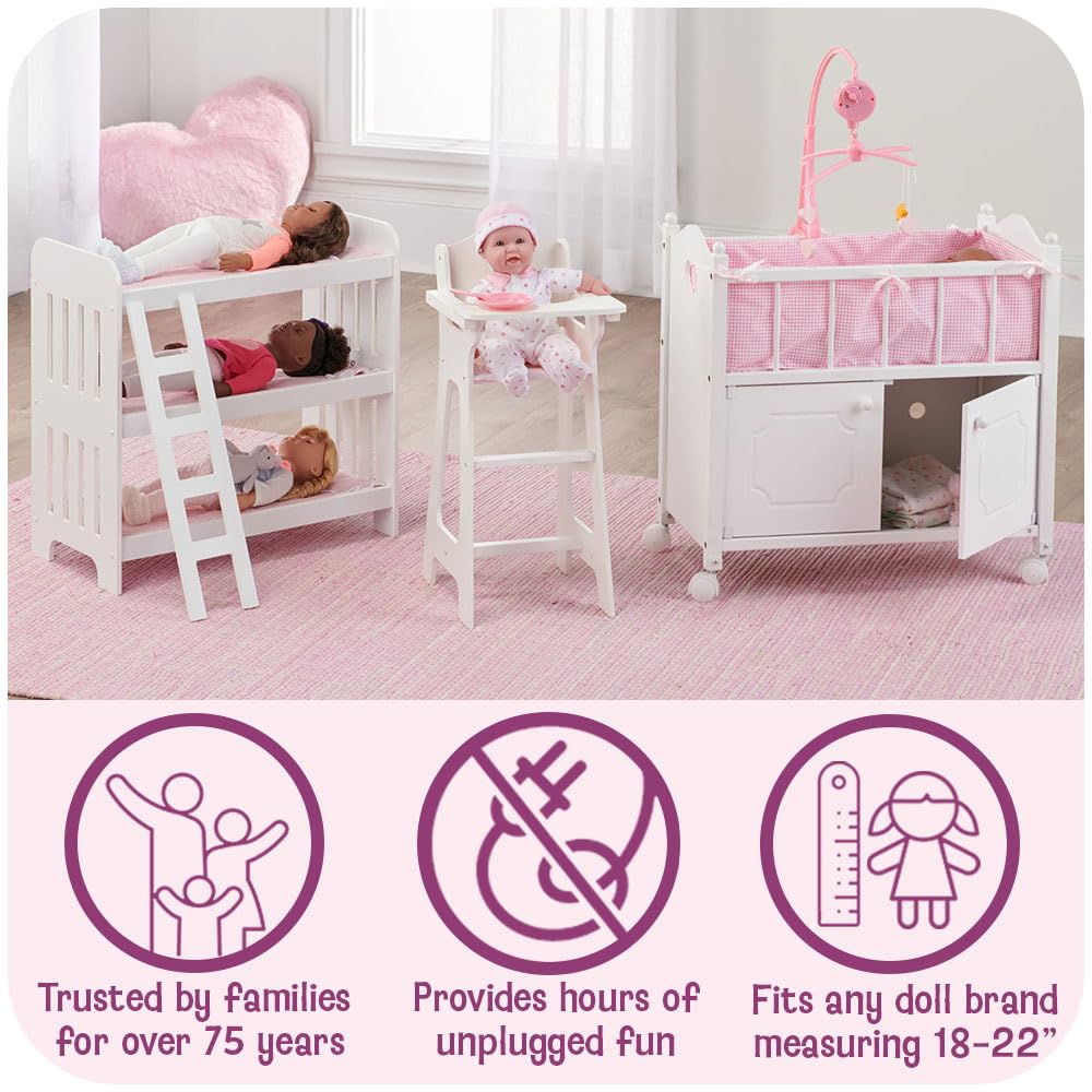 Foto 5 pulgar | Cesta Tipo Tejón Para Silla Alta Doll De 18 Pulgadas Con Accesorios - Venta Internacional.