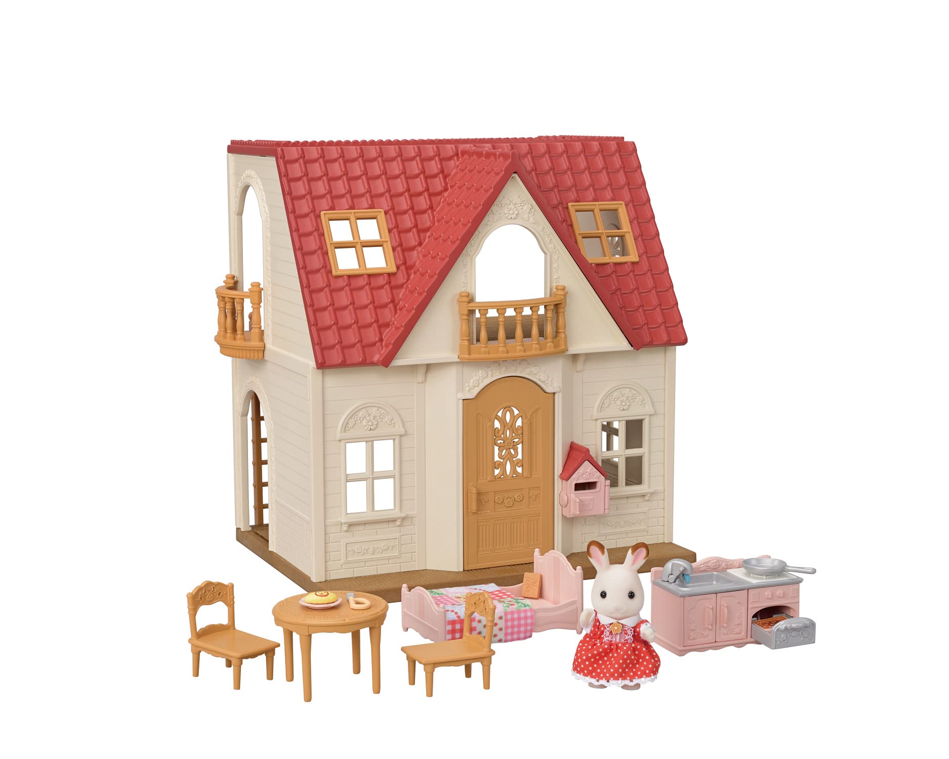 Foto 3 pulgar | Dollhouse Playset Calico Critters Red Roof Cozy Cottage - Venta Internacional.