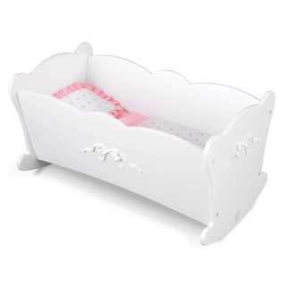 Foto 1 | Cuna Mecedora Para Muñecas Kidkraft, Lazo Tiffany Con Borde Festoneado, Color Blanco - Venta Internacional.
