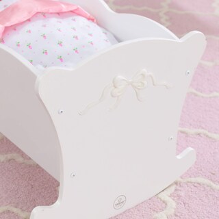 Foto 5 | Cuna Mecedora Para Muñecas Kidkraft, Lazo Tiffany Con Borde Festoneado, Color Blanco - Venta Internacional.