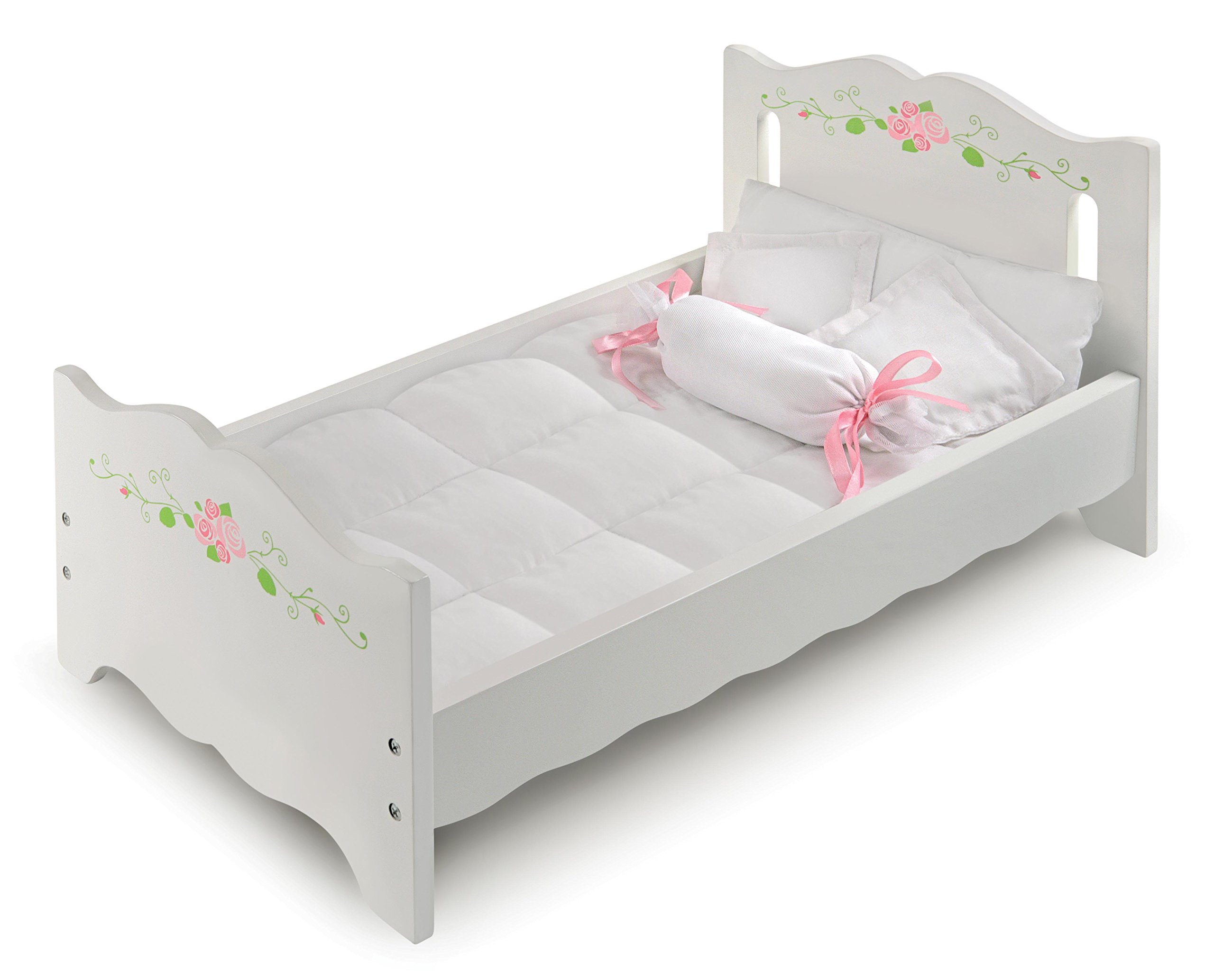 Foto 2 pulgar | Cesta De Tejón Para Muñecas, Blanca, Con Ropa De Cama, Muñecas De 20 Pulgadas - Venta Internacional.