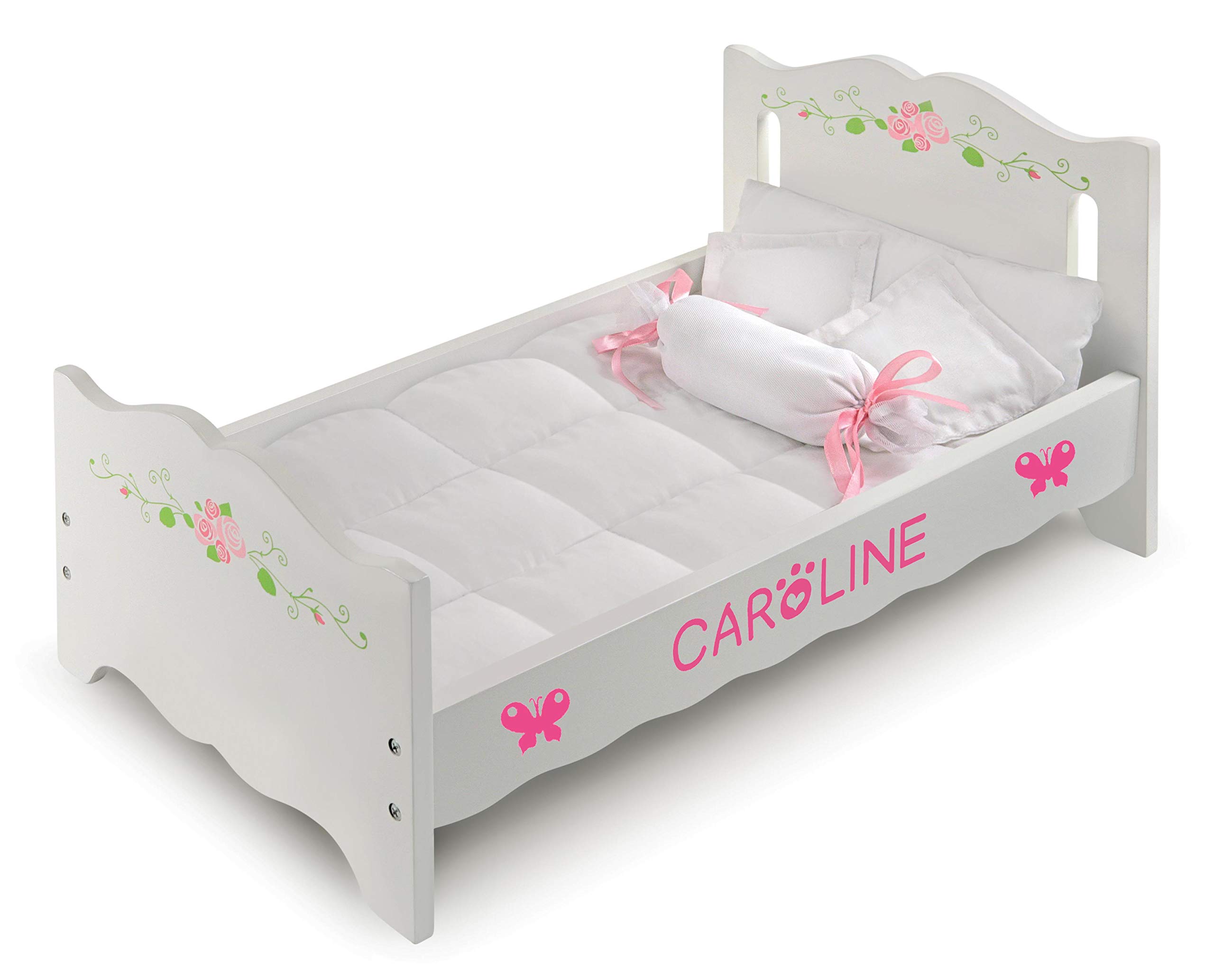 Foto 3 | Cesta De Tejón Para Muñecas, Blanca, Con Ropa De Cama, Muñecas De 20 Pulgadas - Venta Internacional.