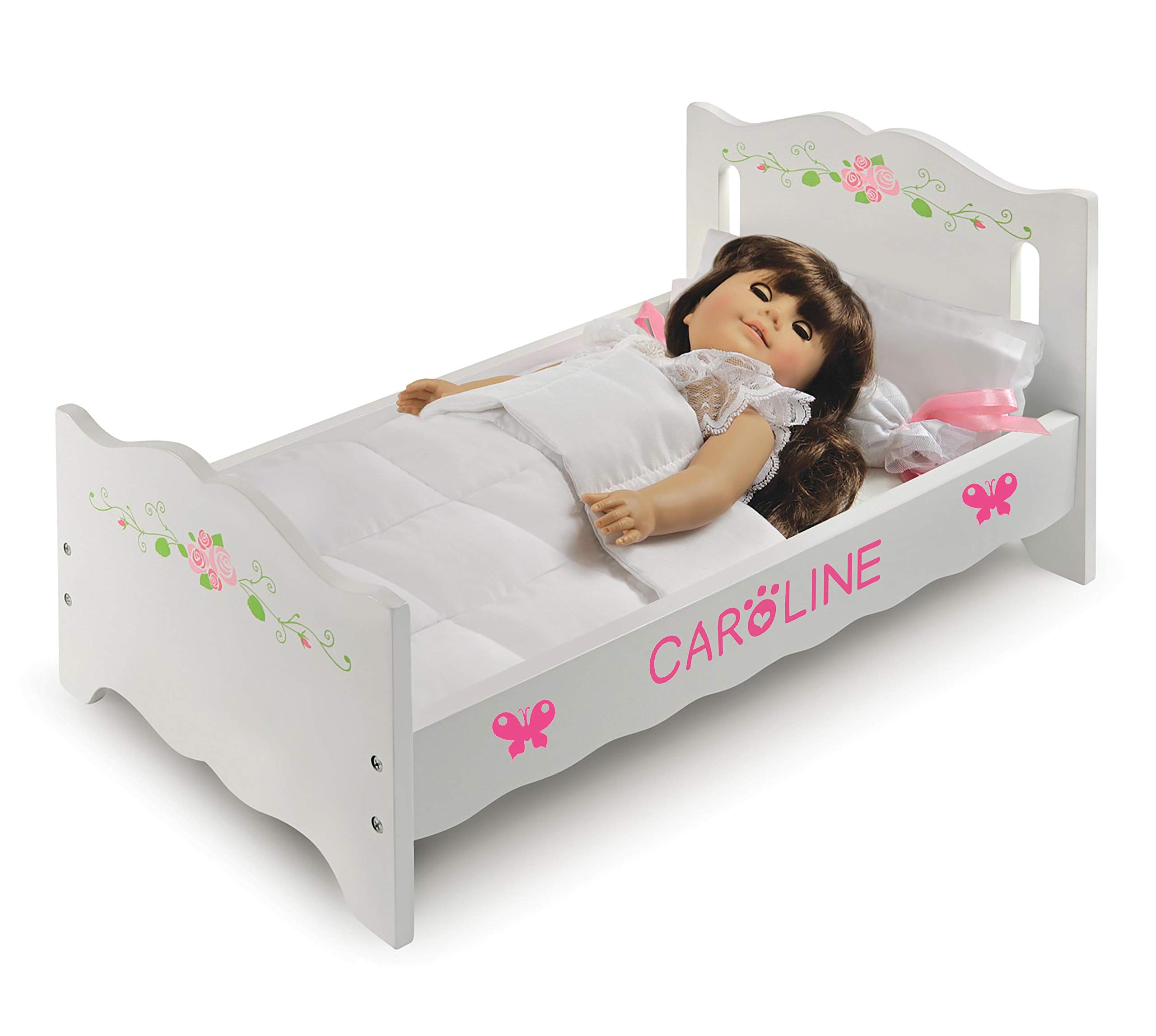Foto 5 | Cesta De Tejón Para Muñecas, Blanca, Con Ropa De Cama, Muñecas De 20 Pulgadas - Venta Internacional.