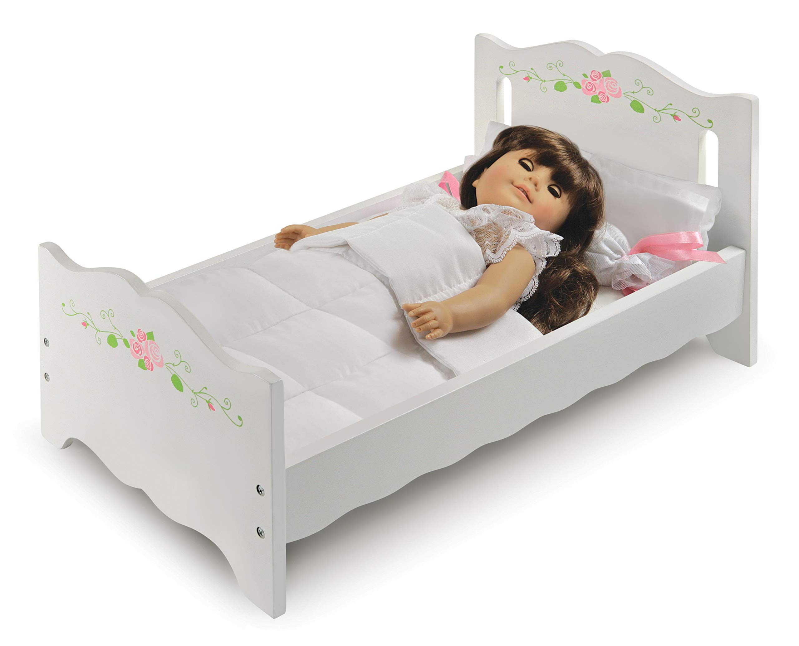 Foto 7 pulgar | Cesta De Tejón Para Muñecas, Blanca, Con Ropa De Cama, Muñecas De 20 Pulgadas - Venta Internacional.