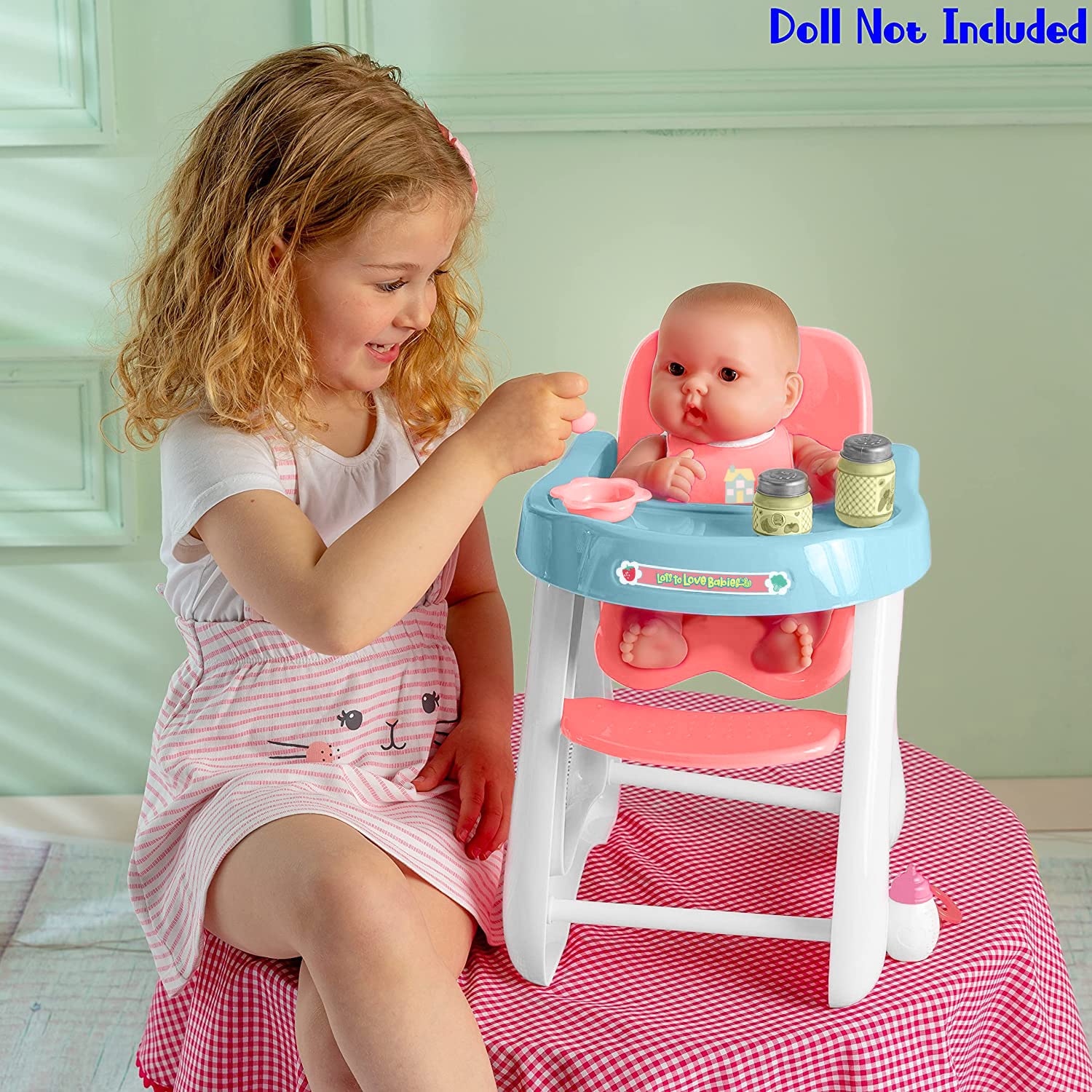 Foto 6 pulgar | ¡silla Alta Baby Doll Jc Toys Para Mantener La Hora De Jugar! Rosado - Venta Internacional.