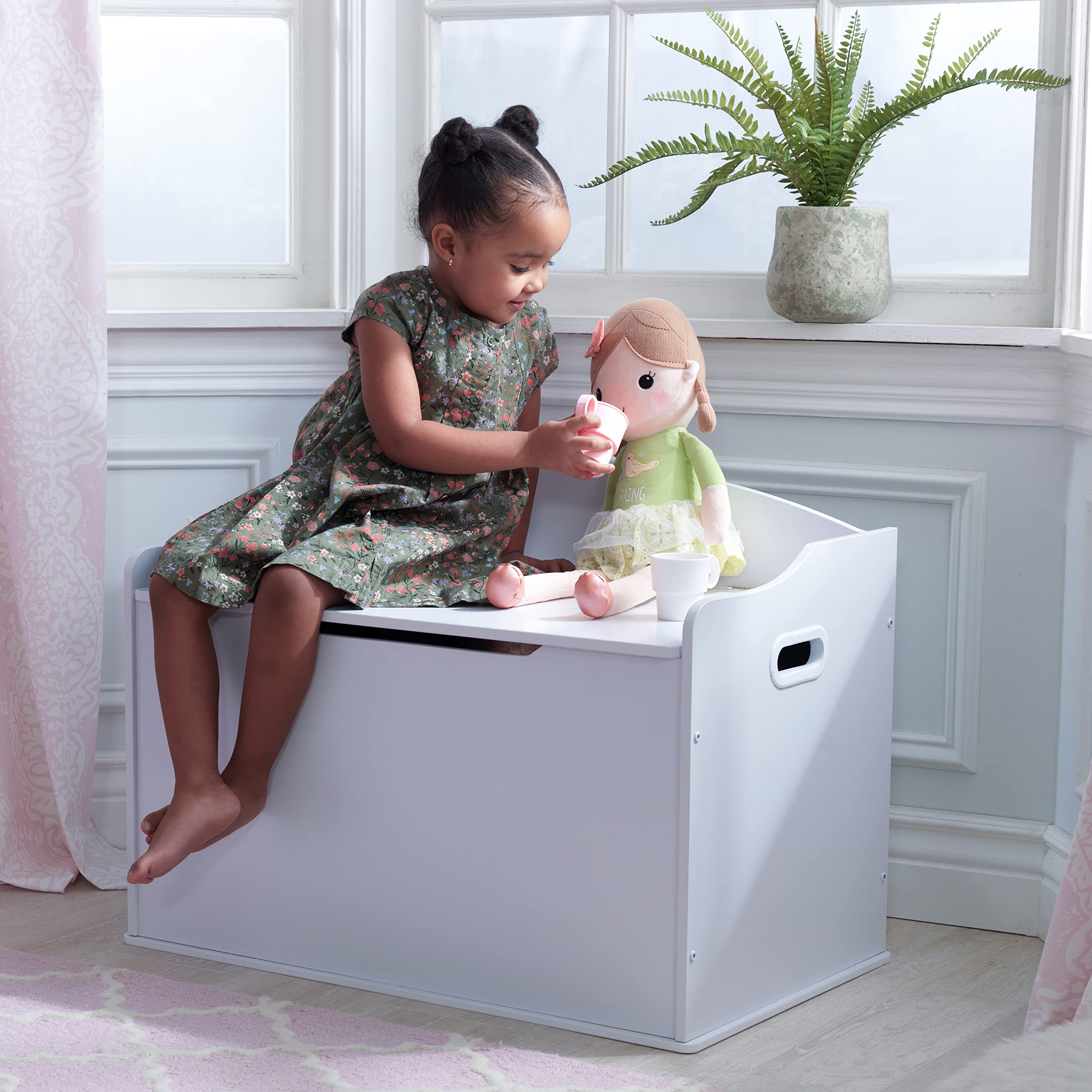 Foto 3 pulgar | Caja/banco Para Juguetes Kidkraft Austin Wooden White Age 3+ Con Tapa - Venta Internacional.