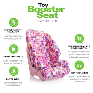 Foto 5 | Asiento Elevador de Juguete Y Asiento de Coche Funcional para Muñecas Joovy Pink - Venta Internacional