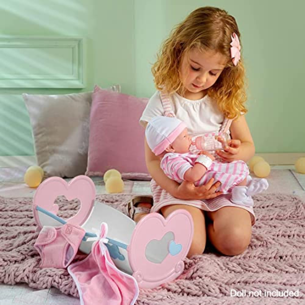 Foto 5 pulgar | Cuna Mecedora de Juguete JC Toys Rosa - Venta Internacional